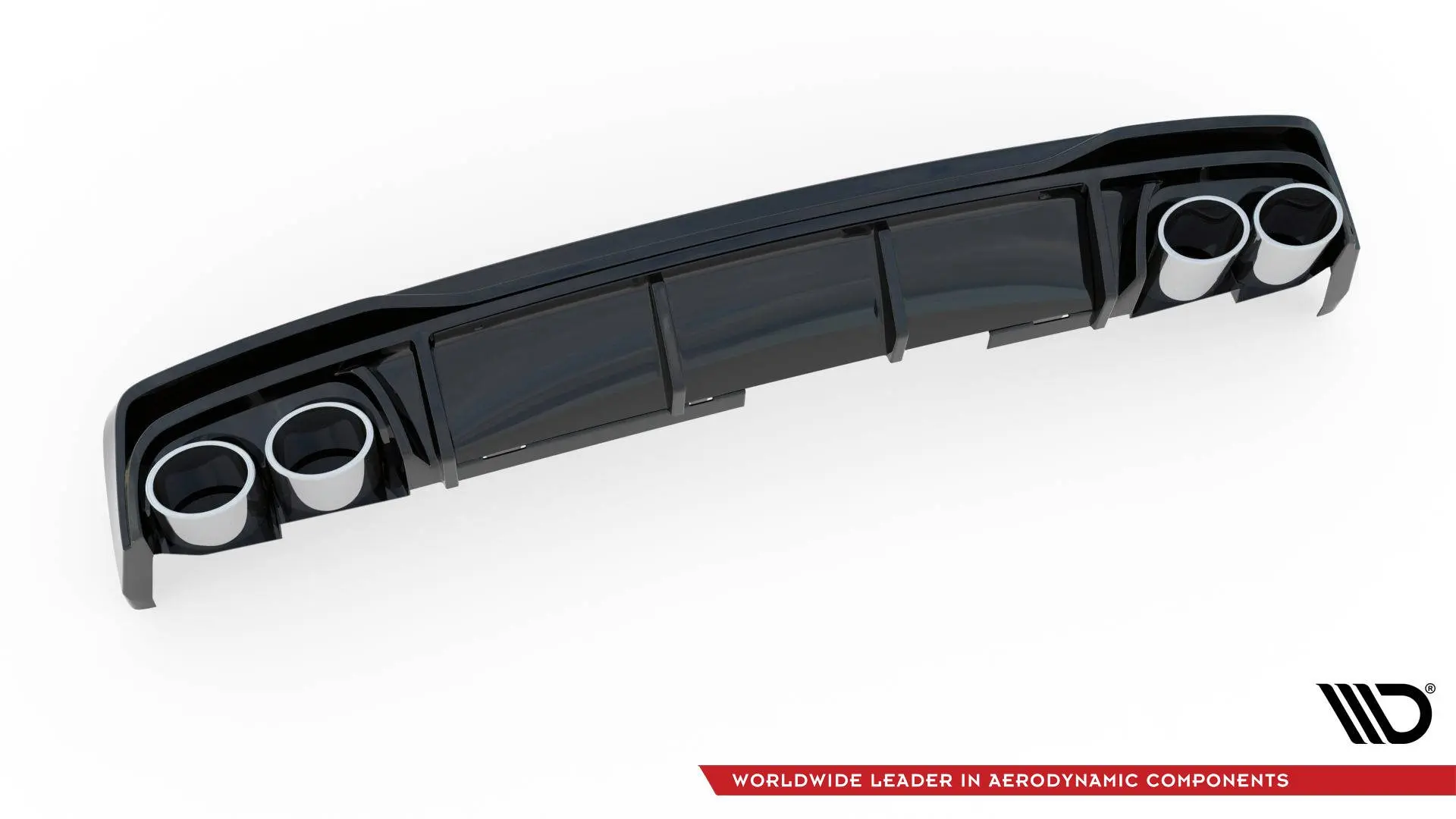 Diffuser + dummy eksos Audi S6 (C8) / Audi A6 (C8) S-Line 2018 - 2025 | Glossy Black Edition – bilde 11