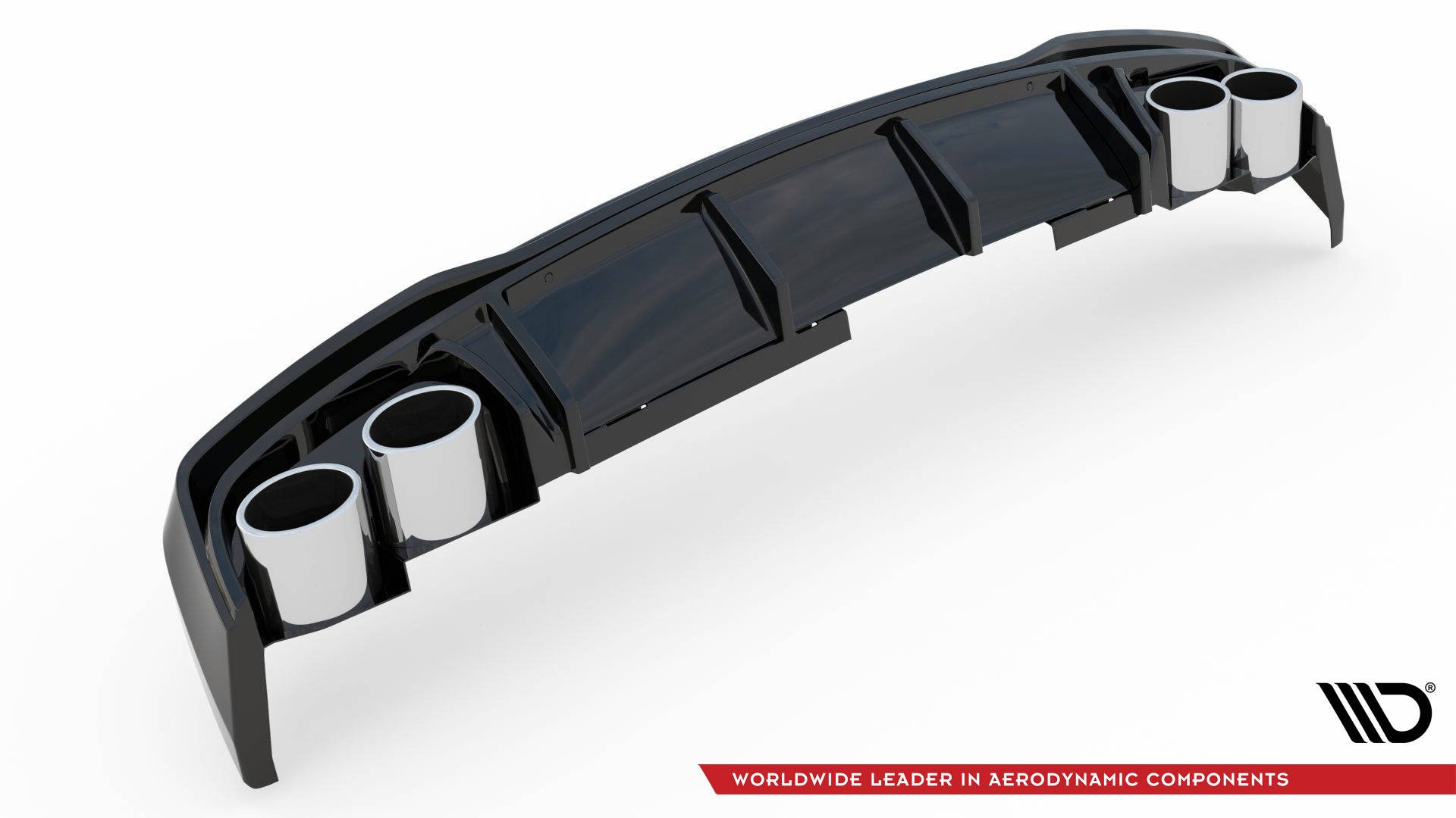 Diffuser + dummy eksos Audi S6 (C8) / Audi A6 (C8) S-Line 2018 - 2025 | Glossy Black Edition – bilde 12