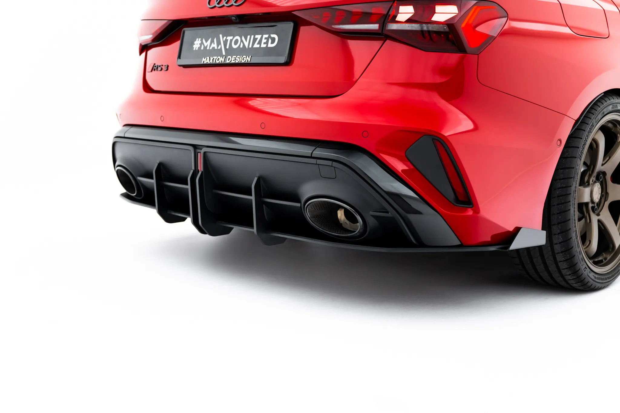 Diffuser + Flopper Audi RS3 Sedan 8Y Facelift 2024 -> | Street Pro Black Edition