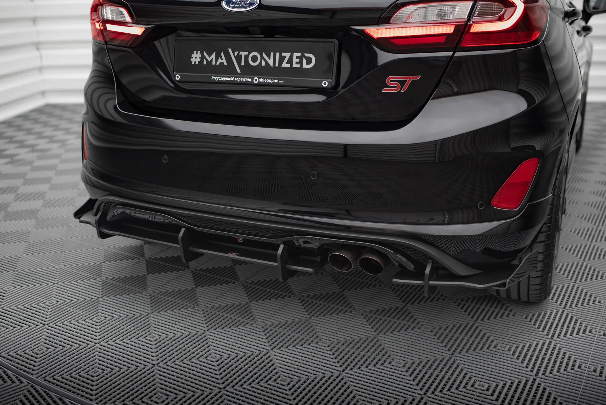 Diffuser + Flopper Ford Fiesta Mk7 ST / ST-Line 2016 - 2023 | Street Pro Black Edition