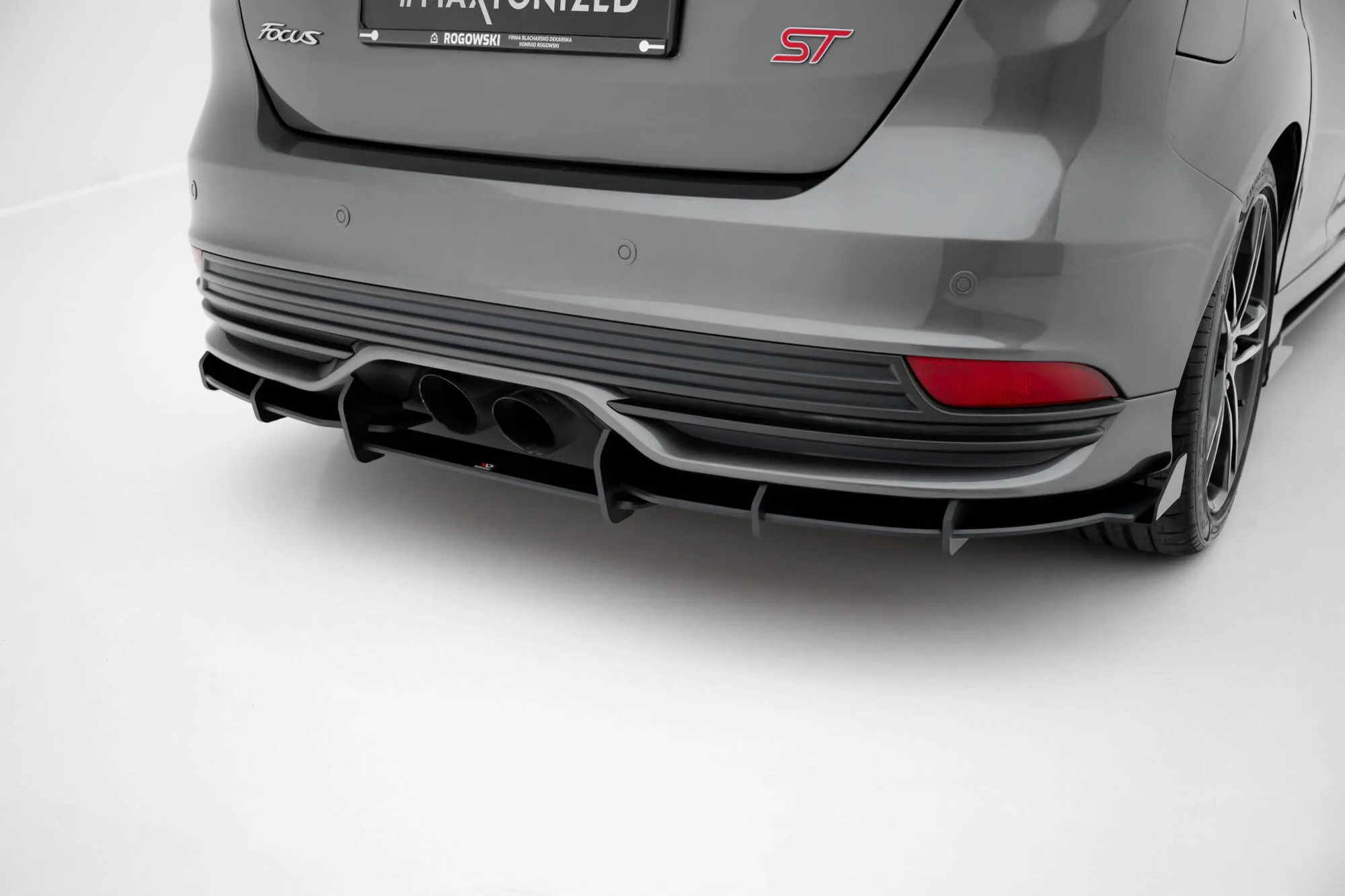 Diffuser + Flopper Ford Focus ST III Facelift 2015 - 2018 | Street Pro Black Edition – bilde 2