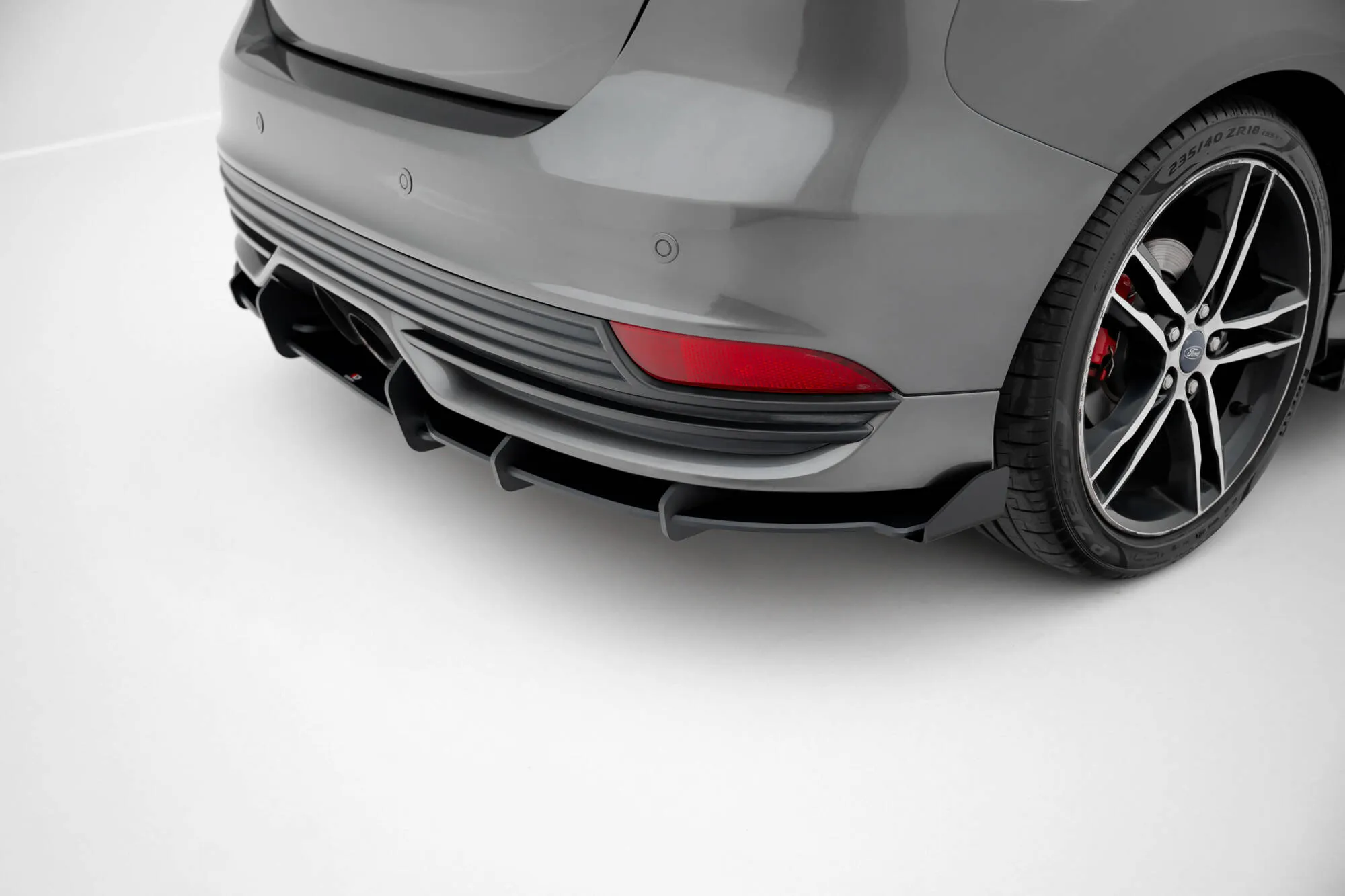 Diffuser + Flopper Ford Focus ST III Facelift 2015 - 2018 | Street Pro Black Edition – bilde 3