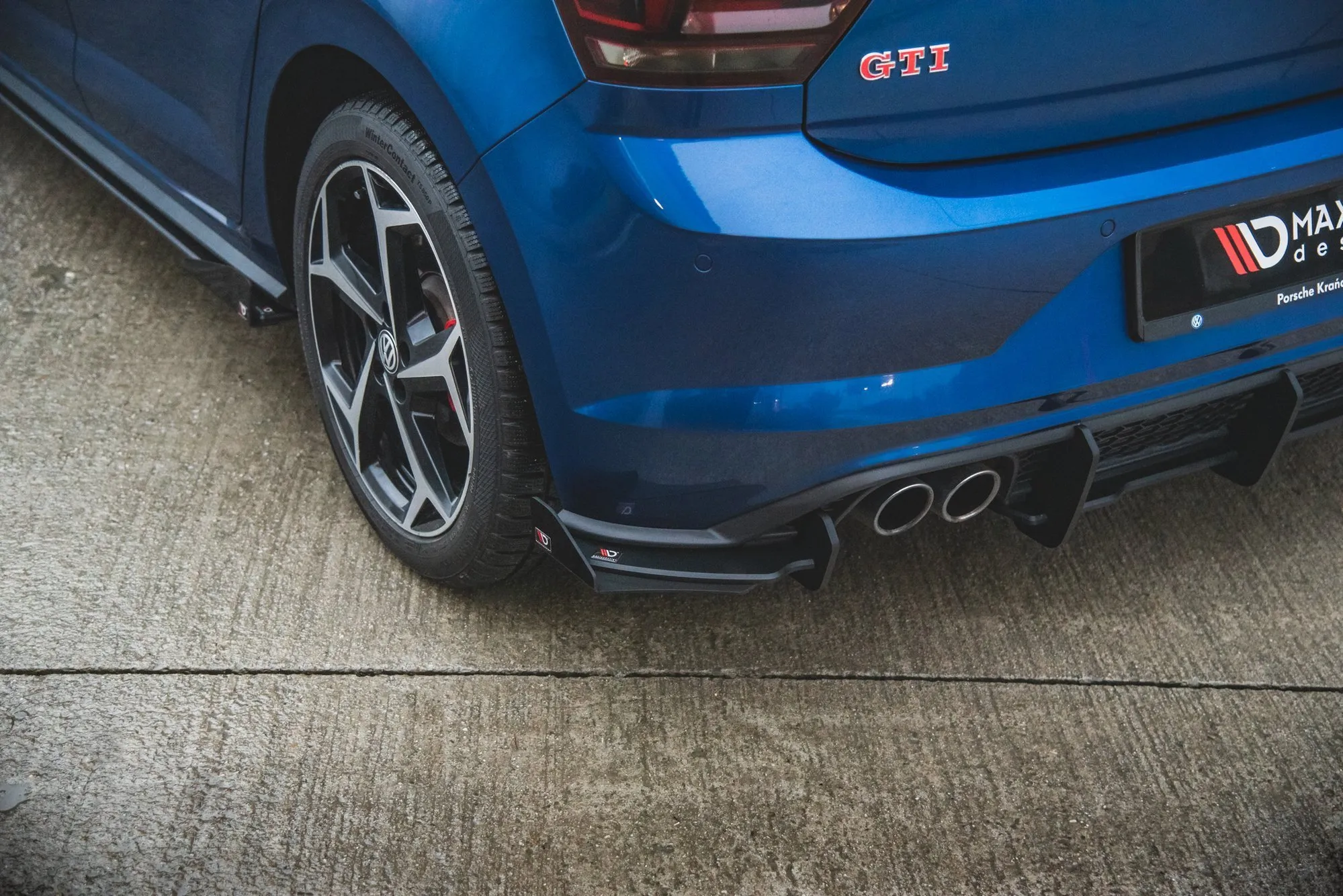 Diffuser + Flopper VW Polo VI GTI 2017-2021 | Street Pro Black Edition – bilde 2