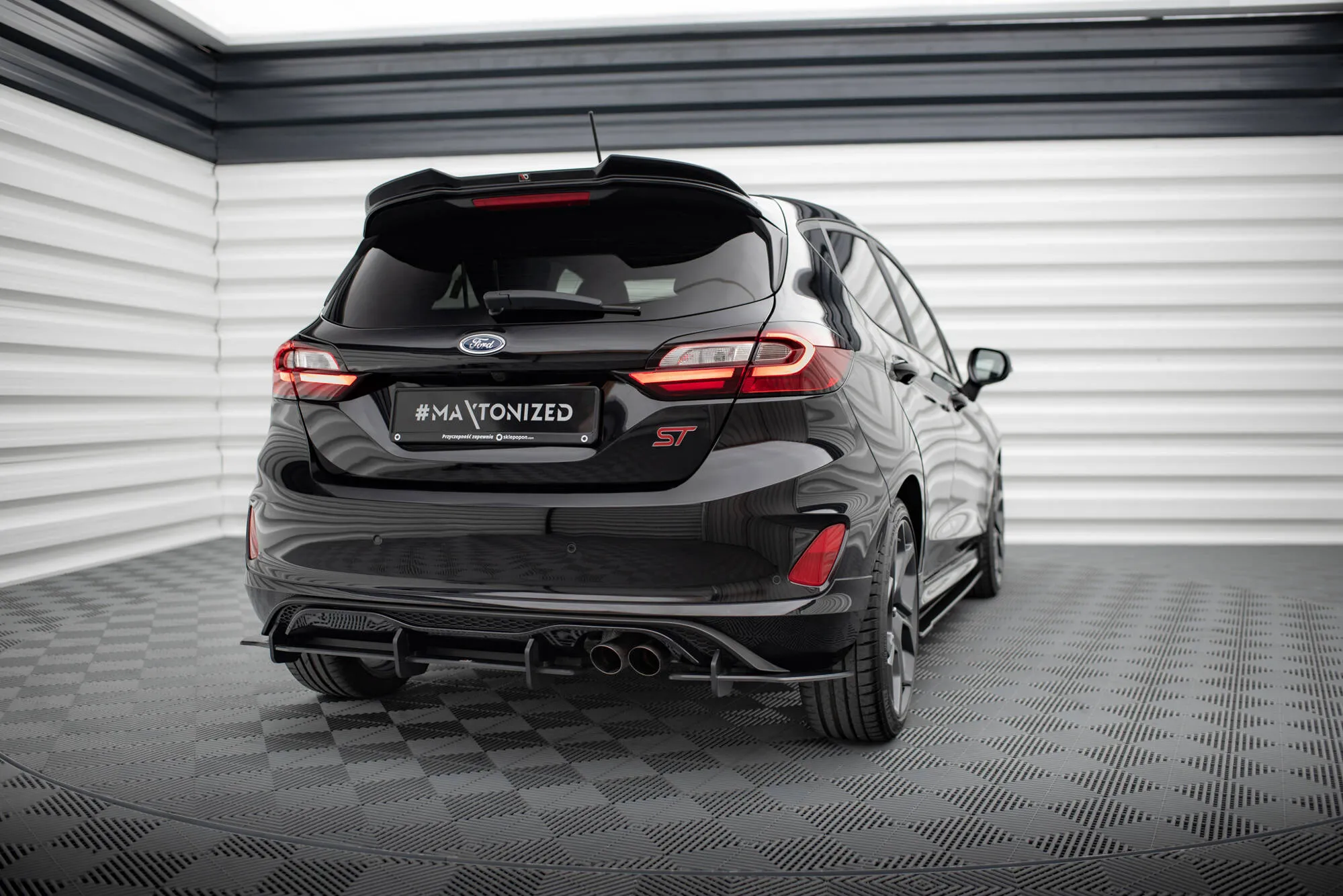 Diffuser Ford Fiesta Mk7 ST / ST-Line 2016 - 2023 | Street Pro Black Edition – bilde 3