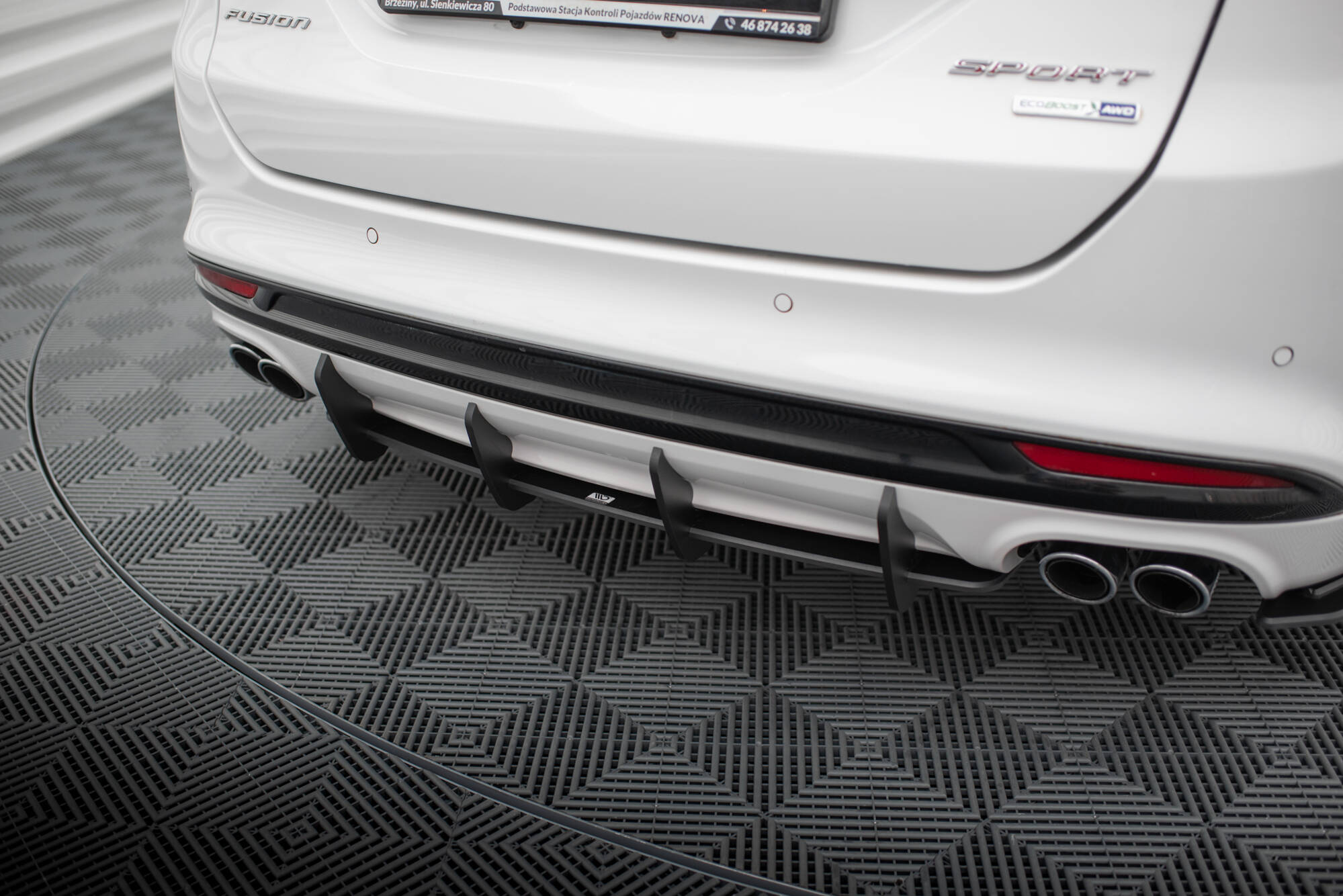 Diffuser Ford Mondeo Sport  mk5 facelift 2019 - 2022 / Ford Fusion Sport (USA) mk2 facelift 2019 - 2020 | Street Pro Black Edition