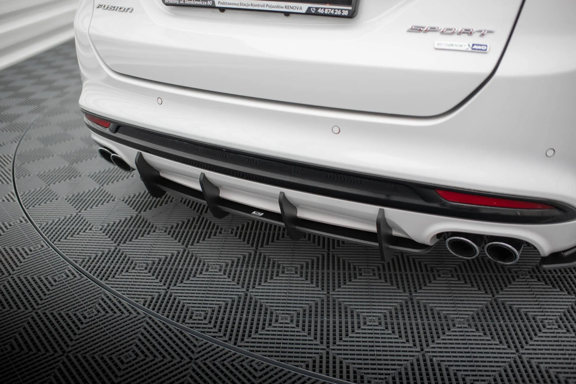 Diffuser Ford Mondeo Sport mk5 facelift 2019 - 2022 / Ford Fusion Sport (usa) mk2 facelift 2019 - 2020 | Street Pro Black Edition