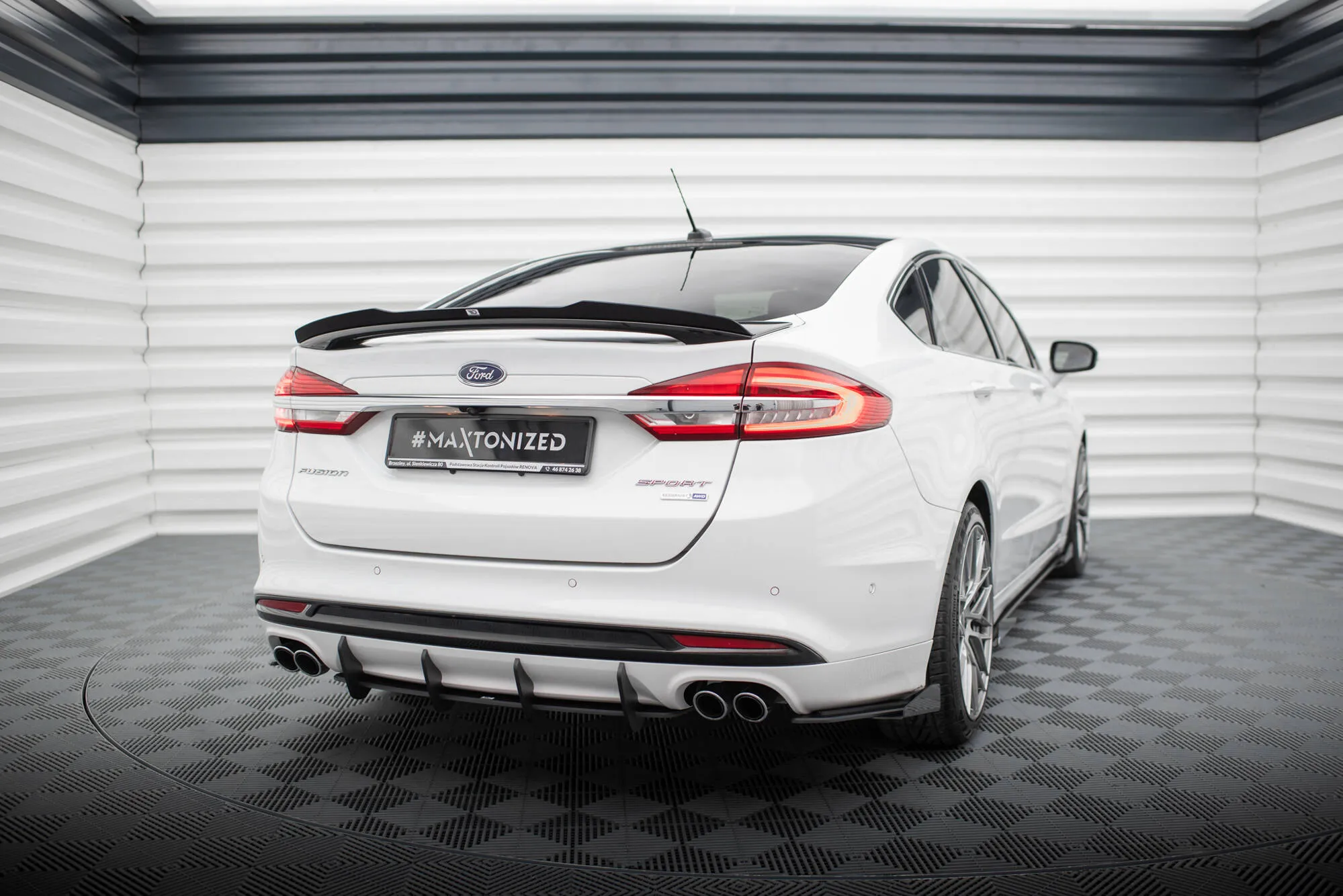 Diffuser Ford Mondeo Sport mk5 facelift 2019 - 2022 / Ford Fusion Sport (usa) mk2 facelift 2019 - 2020 | Street Pro Black Edition – bilde 2