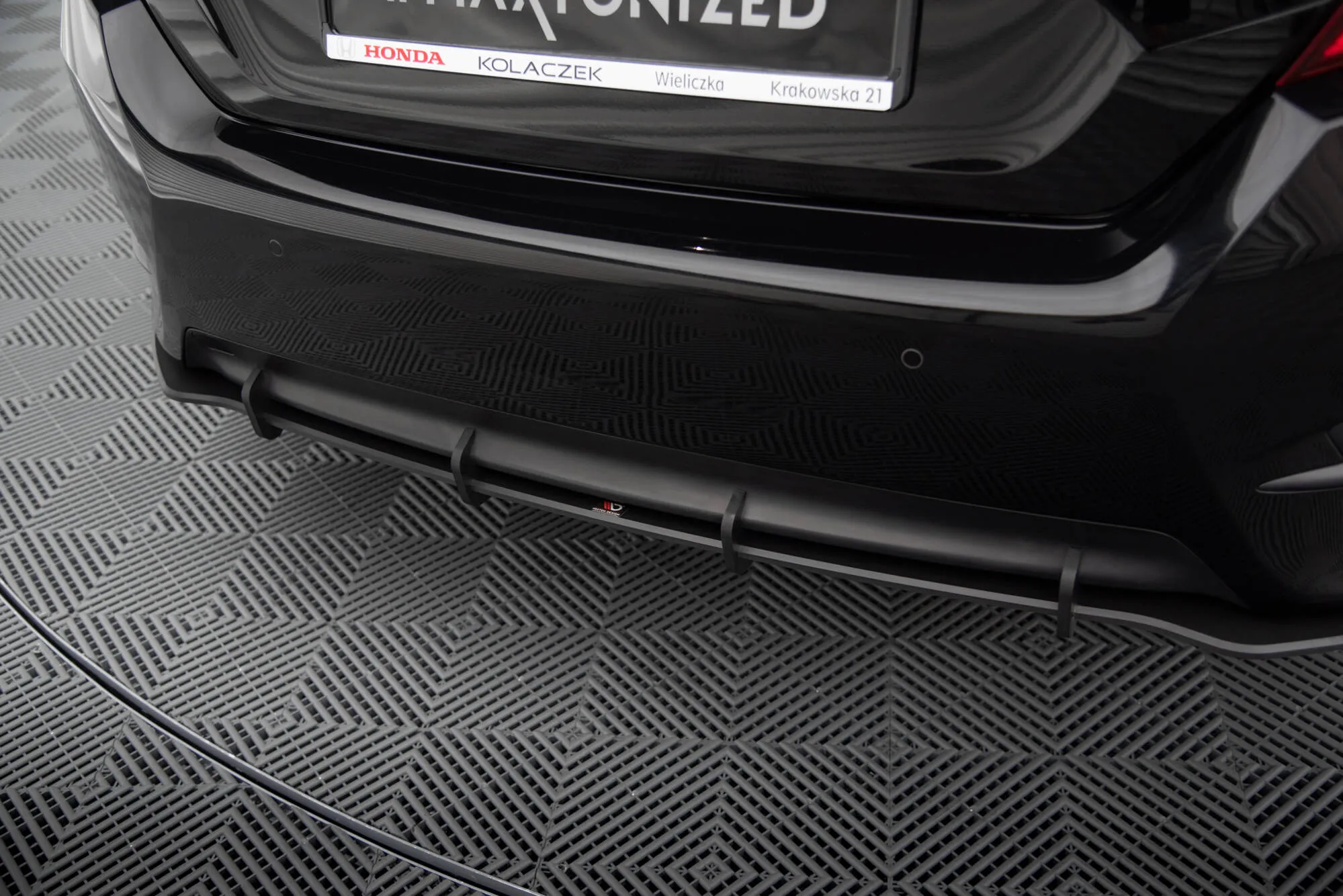 Diffuser Honda Civic mk10 2017 - 2022 | Street Pro Black Edition – bilde 2