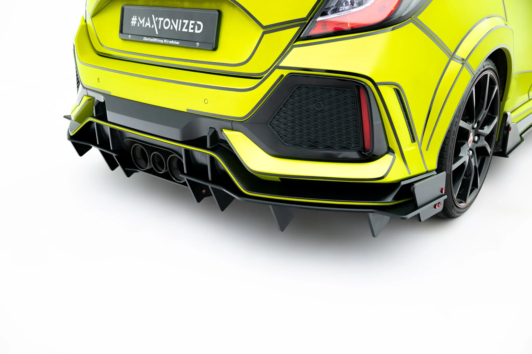 Diffuser Honda Civic X Type-R 2017-> | Street Pro Black Edition – bilde 2