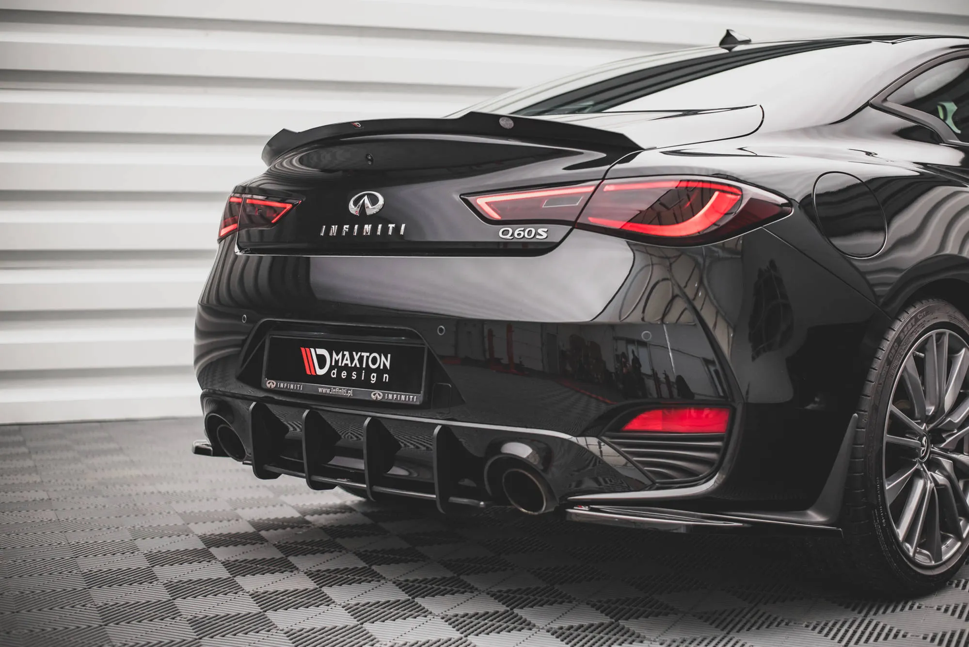 Diffuser Infiniti Q60 S (Mk2) 2017 -> | Street Pro Black Edition – bilde 2