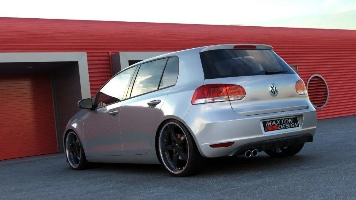Diffuser med 1 eksosuttak VW Golf VI 2008-2012 / VW Jetta 2010-2014 | Glossy Black Edition