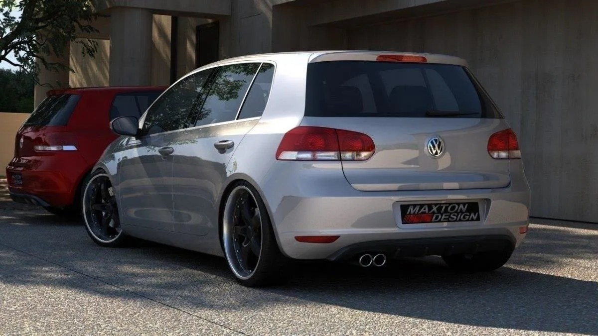 Diffuser med 1 eksosuttak VW Golf VI 2008-2012 / VW Jetta 2010-2014 | Glossy Black Edition – bilde 2