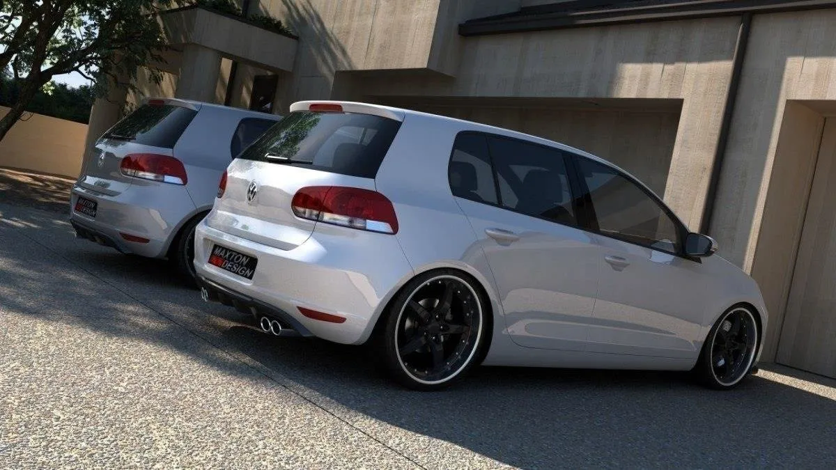 Diffuser med 2 eksosuttak VW Golf VI 2008-2012 / VW Jetta 2010-2014 | Glossy Black Edition – bilde 2