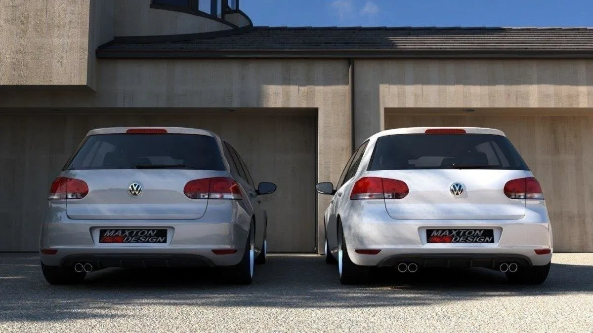 Diffuser med 2 eksosuttak VW Golf VI 2008-2012 / VW Jetta 2010-2014 | Glossy Black Edition – bilde 3