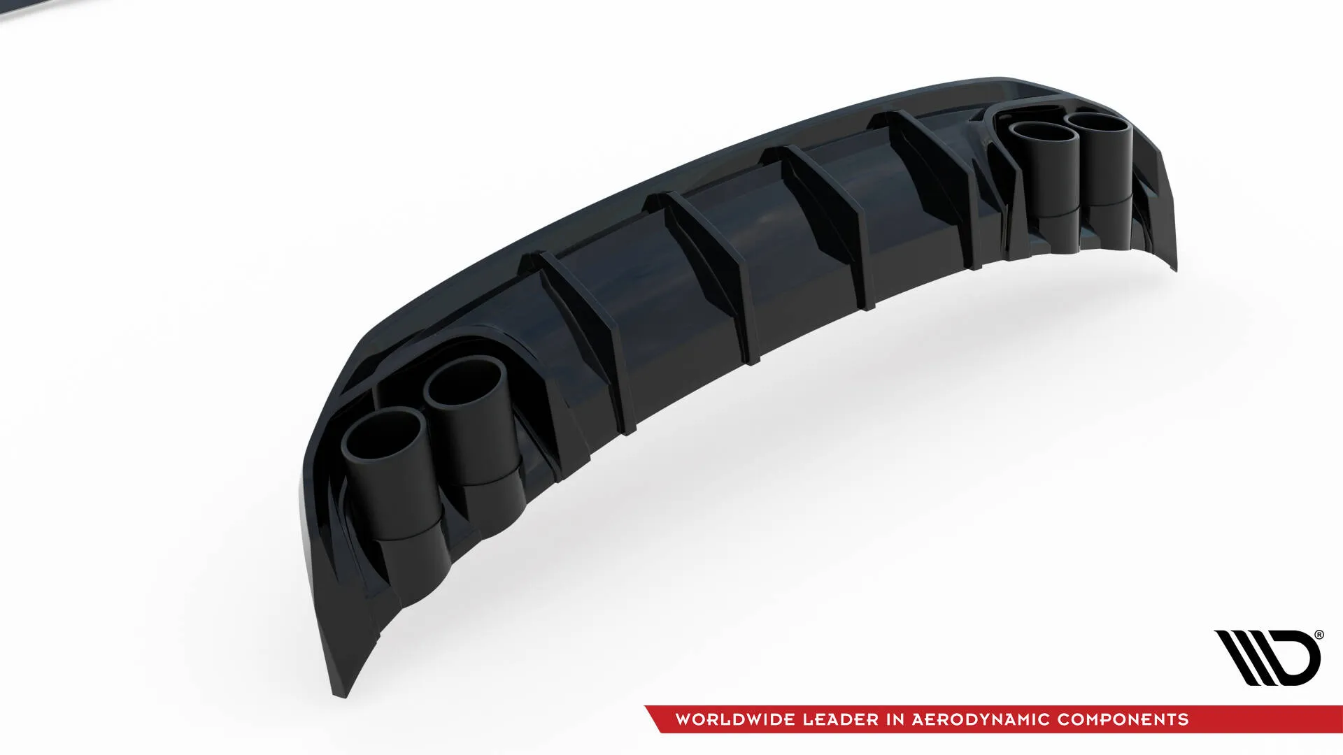 Diffuser med imiterte eksosrør med Milltek eksos Audi S3 (8Y) Sedan 2020-> | Glossy Black Edition – bilde 2