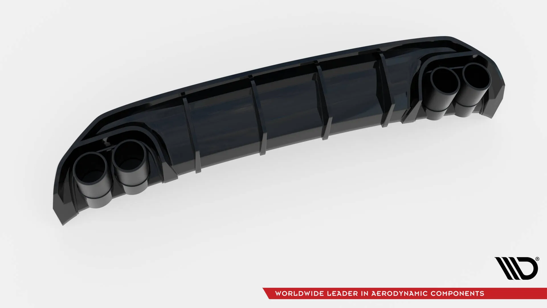 Diffuser med imiterte eksosrør med Milltek eksos Audi S3 (8Y) Sedan 2020-> | Glossy Black Edition – bilde 3