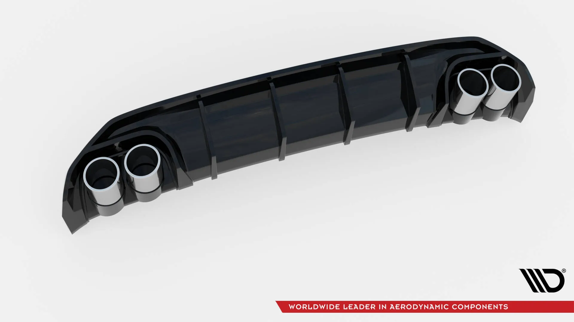 Diffuser med imiterte eksosrør med Milltek eksos Audi S3 (8Y) Sedan 2020-> | Glossy Black Edition – bilde 5