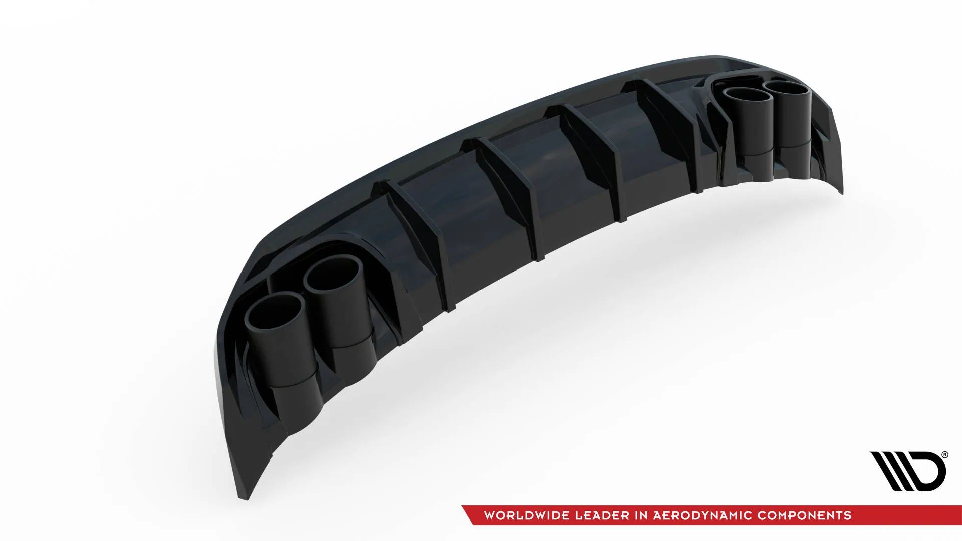 Diffuser med imiterte eksosrør med Milltek eksos Audi S3/ A3 S-Line (8Y) 2020 -> | Glossy Black Edition – bilde 5