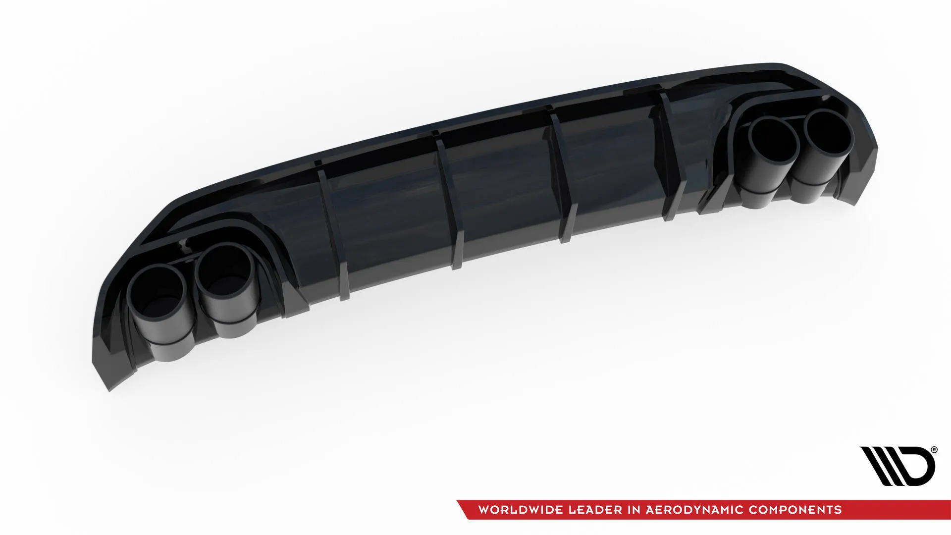 Diffuser med imiterte eksosrør med Milltek eksos Audi S3/ A3 S-Line (8Y) 2020 -> | Glossy Black Edition – bilde 6