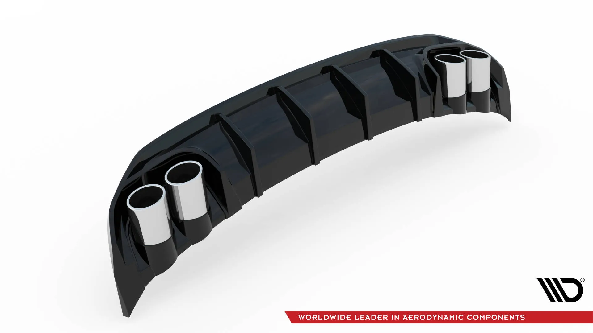 Diffuser med imiterte eksosrør med Milltek eksos Audi S3/ A3 S-Line (8Y) 2020 -> | Glossy Black Edition – bilde 7