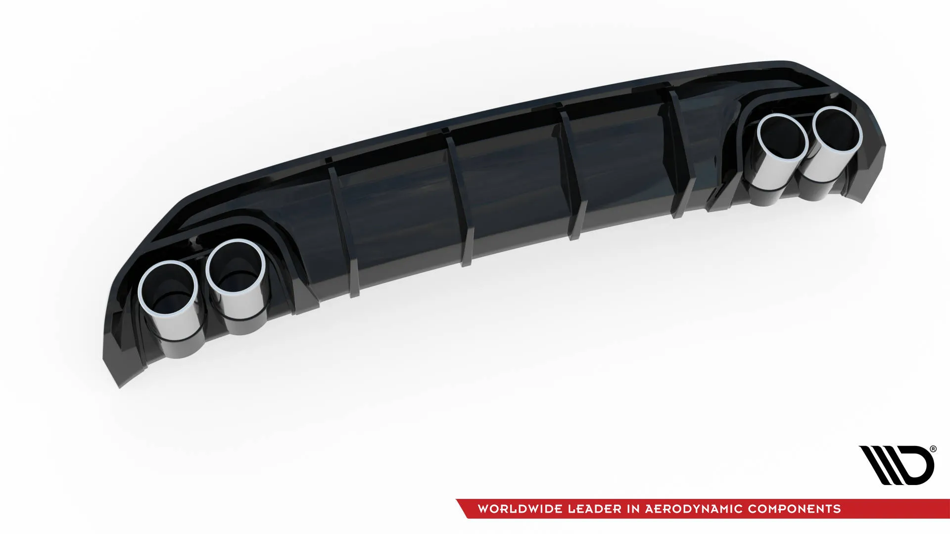 Diffuser med imiterte eksosrør med Milltek eksos Audi S3/ A3 S-Line (8Y) 2020 -> | Glossy Black Edition – bilde 8