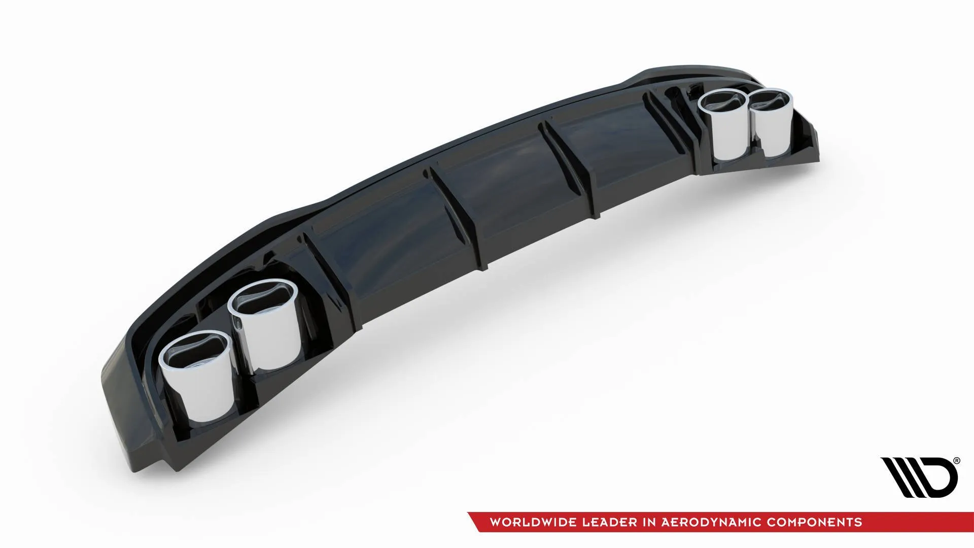 Diffuser med imiterte eksosrør med Milltek eksos Audi S7 C8 2017 -> | Glossy Black Edition – bilde 6