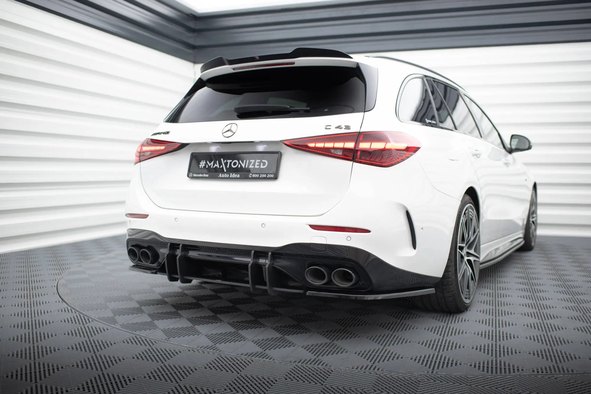 Diffuser Mercedes-AMG C43 (W206 / S206 ) 2021 - > | Street Pro Black Edition – bilde 3