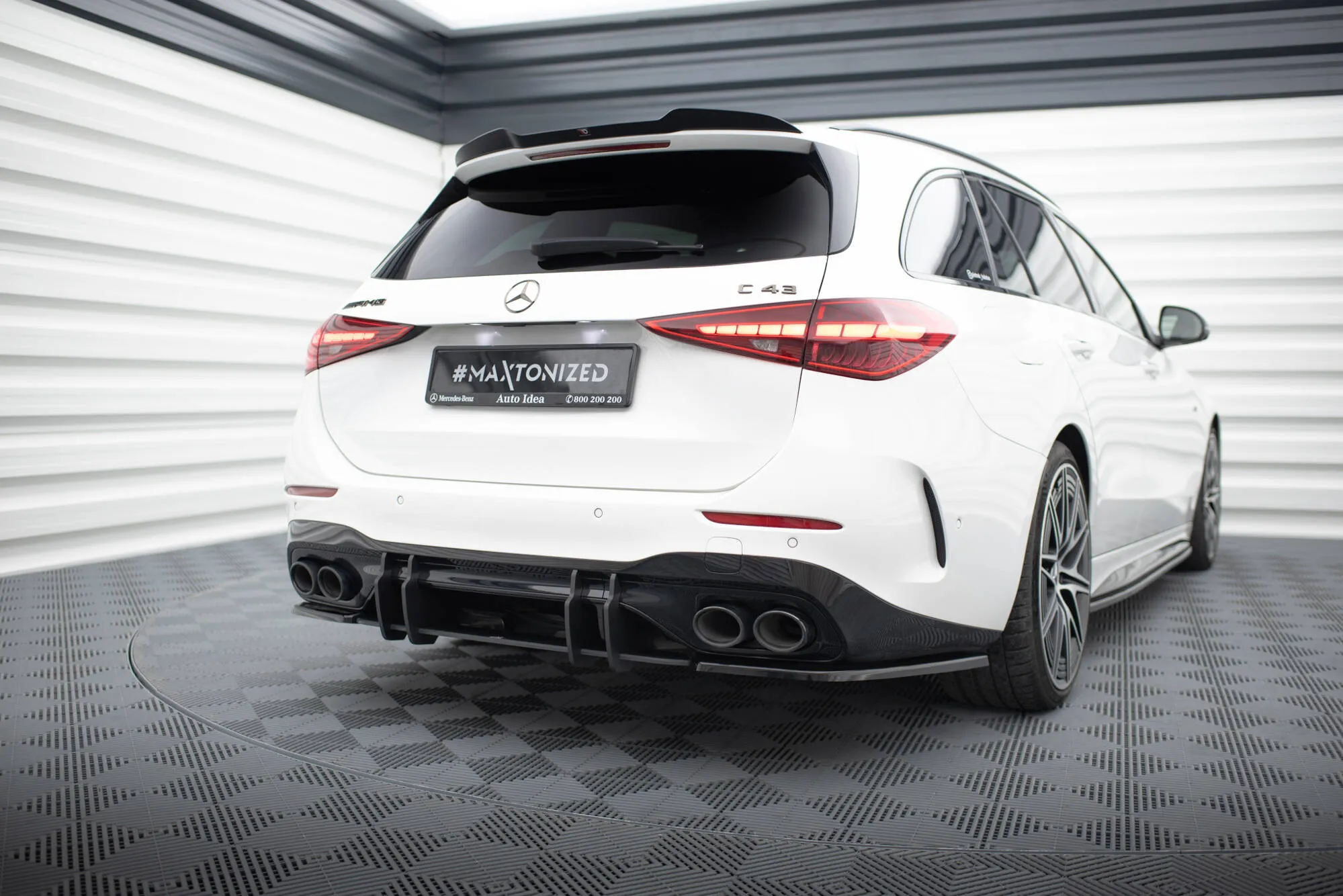 Diffuser Mercedes-AMG C43 (W206 / S206 ) 2021 - > | Street Pro Black Edition – bilde 2