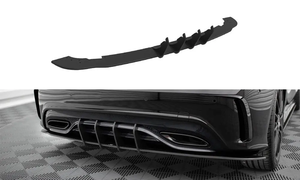 Diffuser Mercedes-Benz A (W176) AMG-Line facelift 2015 - 2018 | Street Pro Black Edition – bilde 2