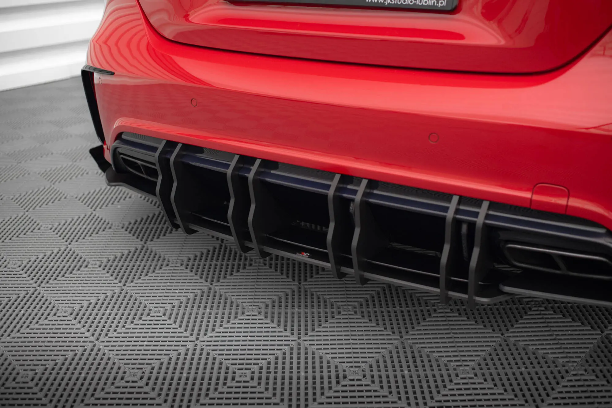 Diffuser Mercedes-Benz A45 AMG (W176) facelift 2015 - 2018 | Street Pro Black Edition