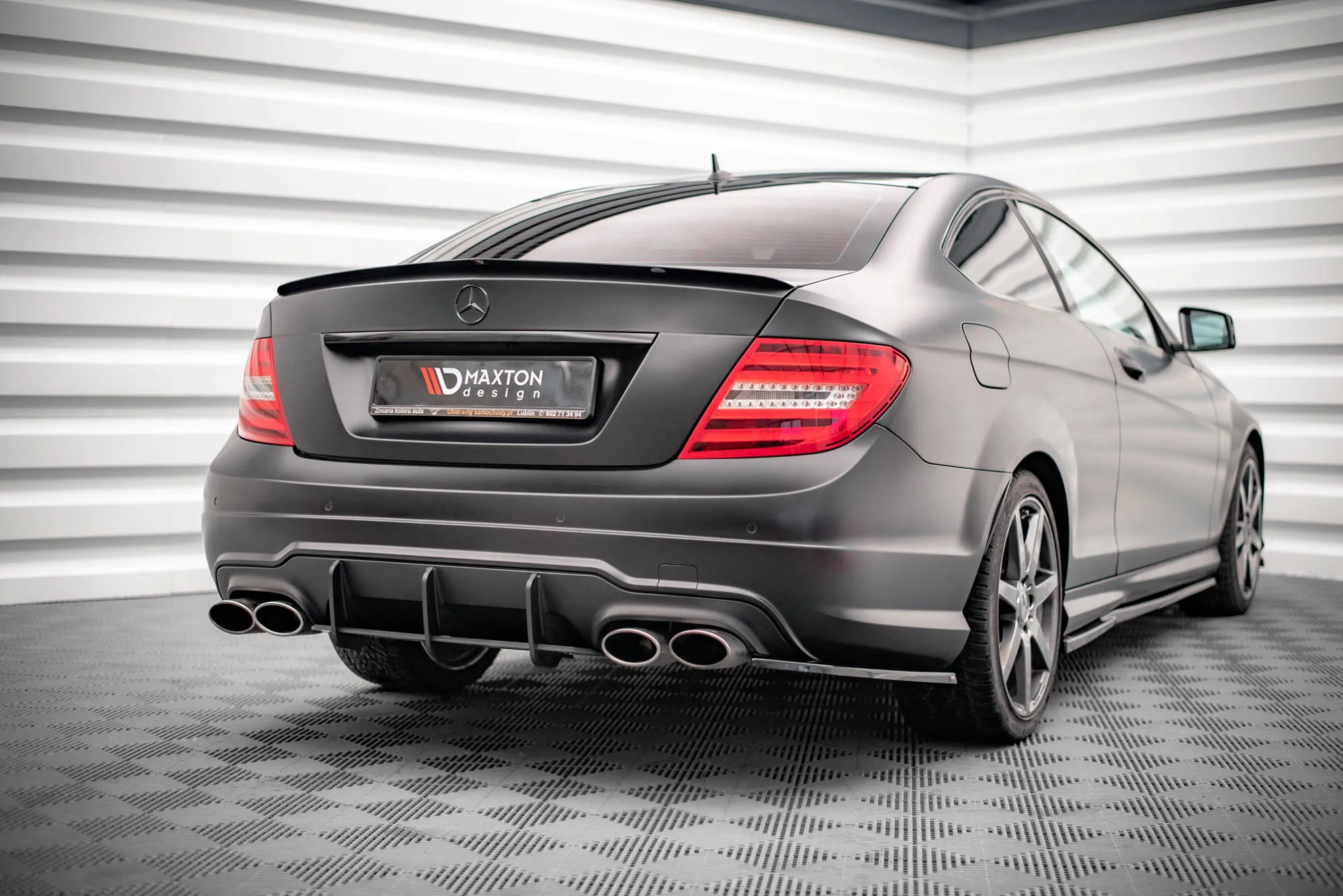 Diffuser Mercedes-Benz C-Klasse AMG-Line (C204) Facelift 2011 - 2015 | Street Pro Black Edition