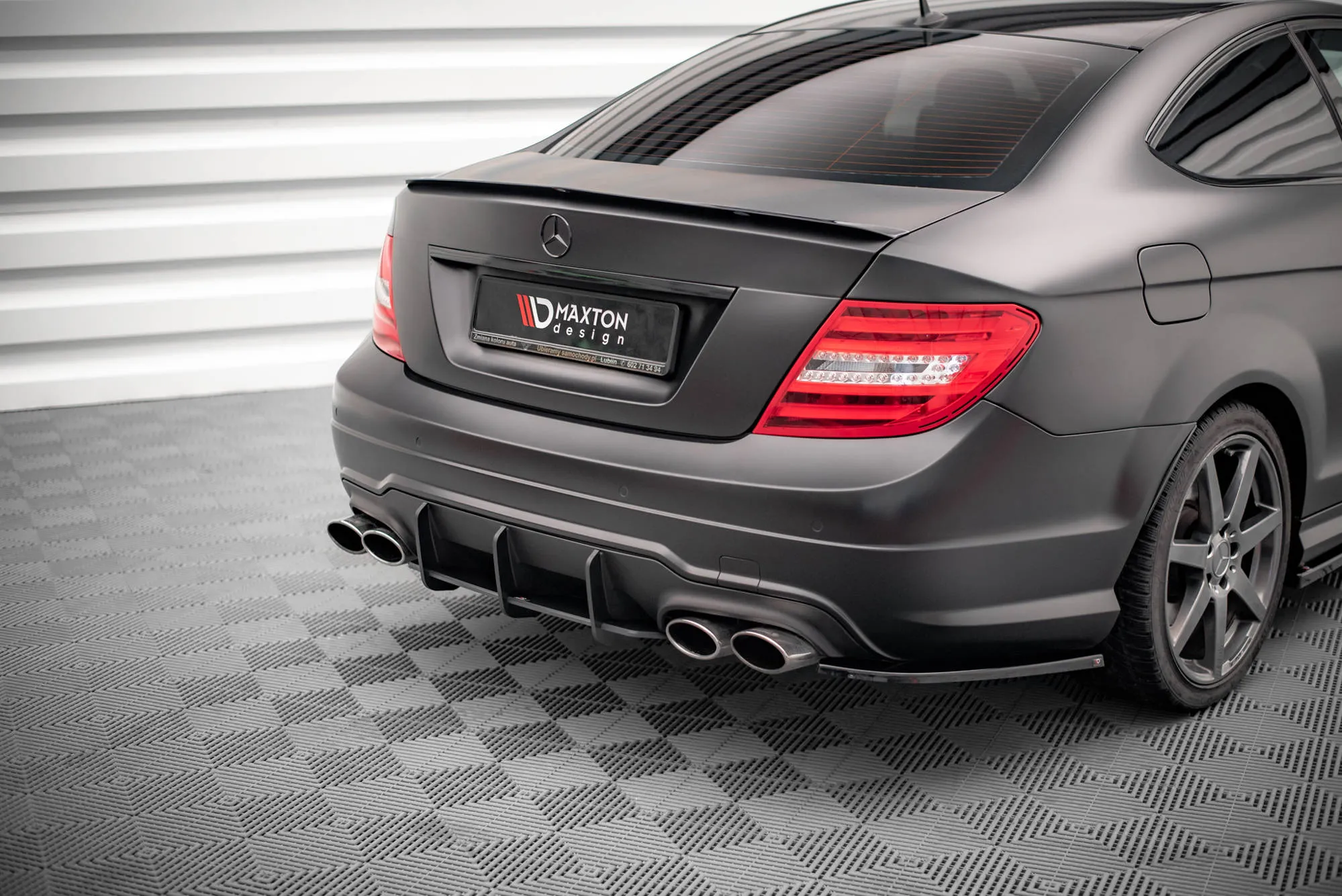 Diffuser Mercedes-Benz C-Klasse AMG-Line (C204) Facelift 2011 - 2015 | Street Pro Black Edition – bilde 2