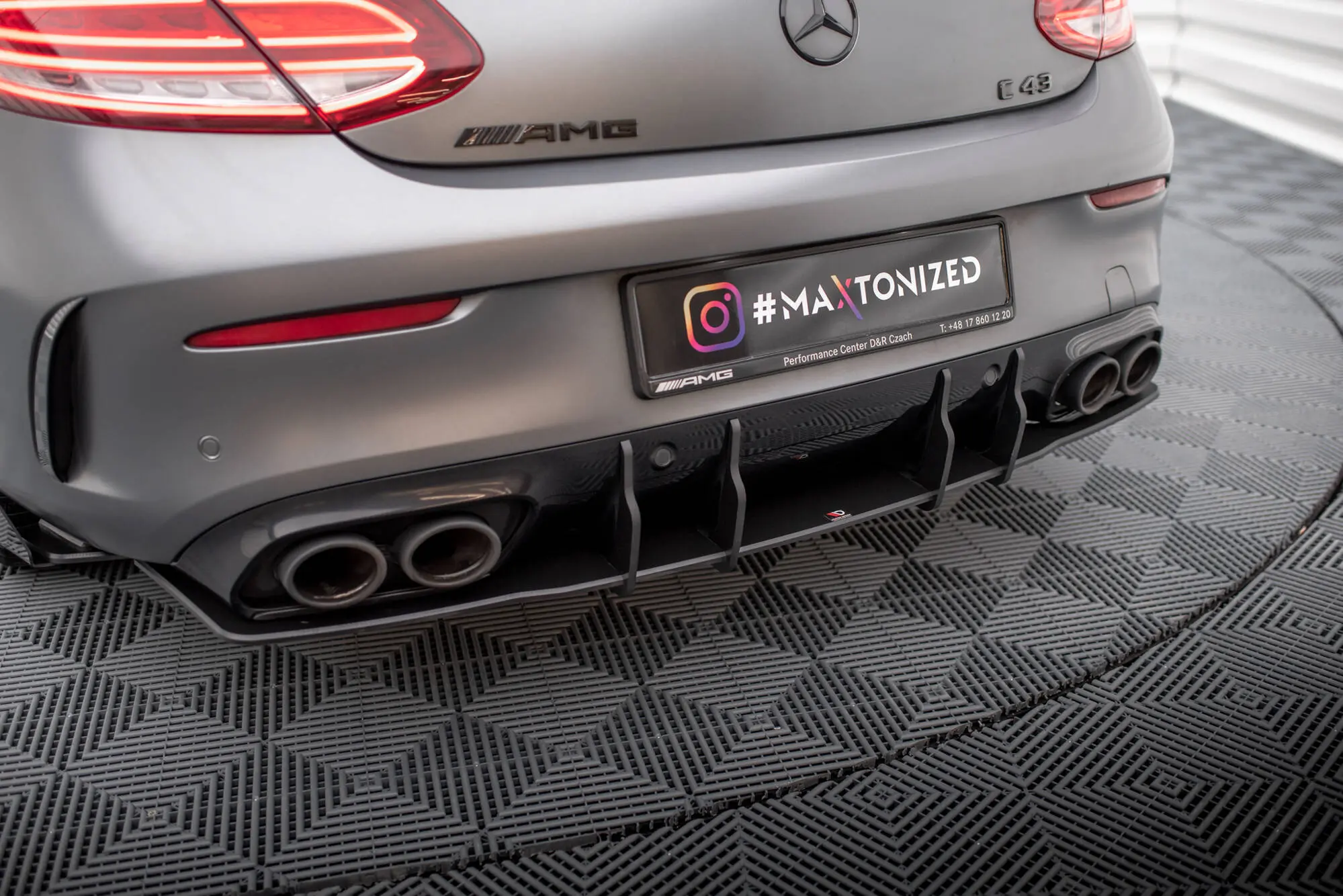 Diffuser Mercedes-Benz C43 AMG Coupe (C205) facelift 2018 - 2022 | Street Pro Black Edition Image 1