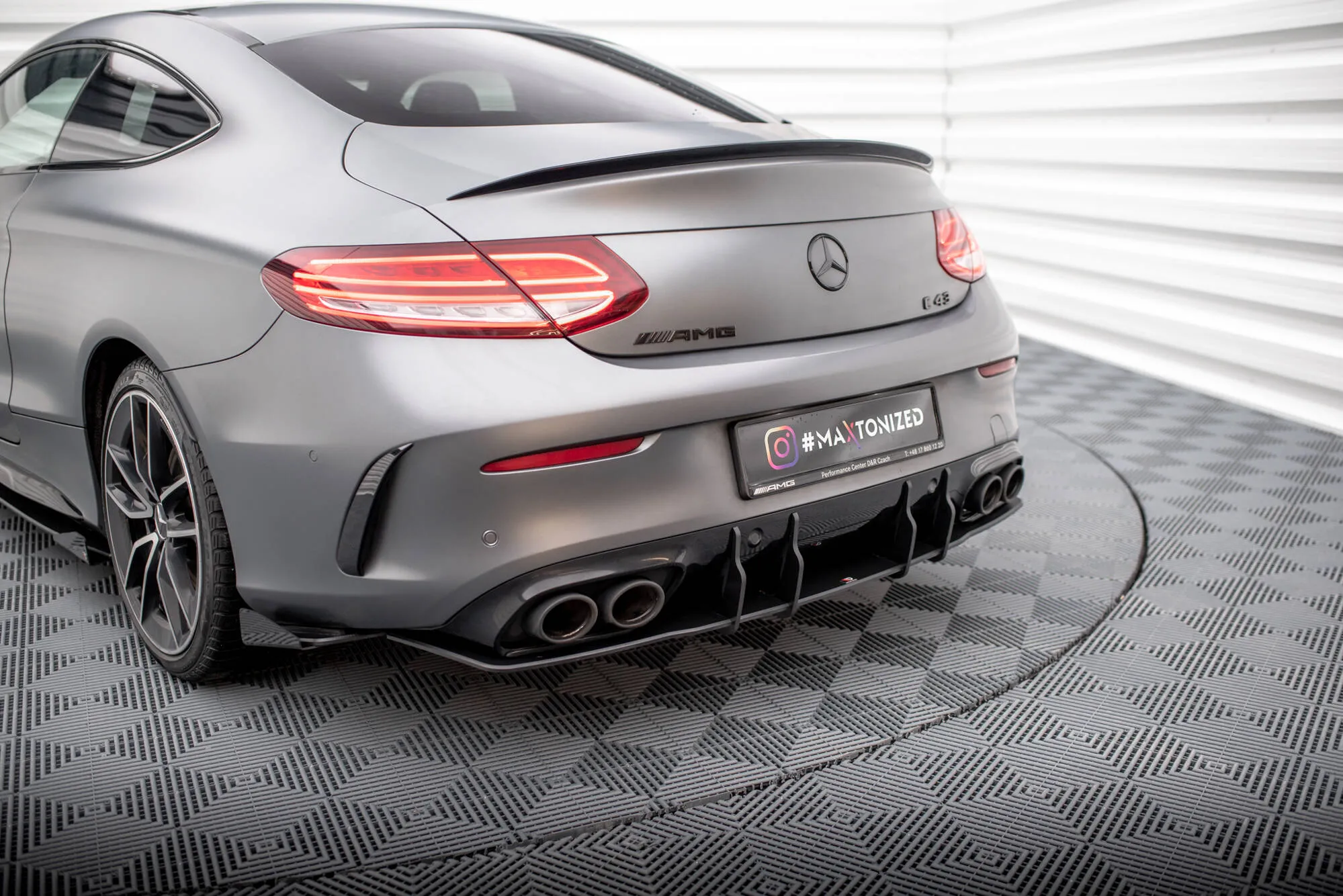 Diffuser Mercedes-Benz C43 AMG Coupe (C205) facelift 2018 - 2022 | Street Pro Black Edition – bilde 2
