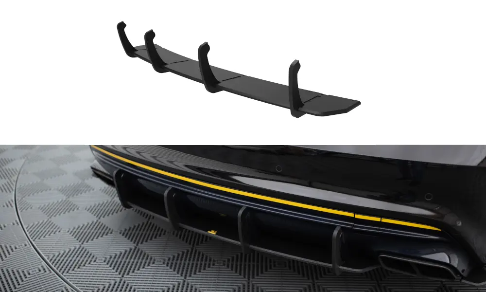 Diffuser Mercedes-Benz CLA 45 AMG (C117) facelift 2017 - 2019 | Street Pro Black Edition – bilde 2