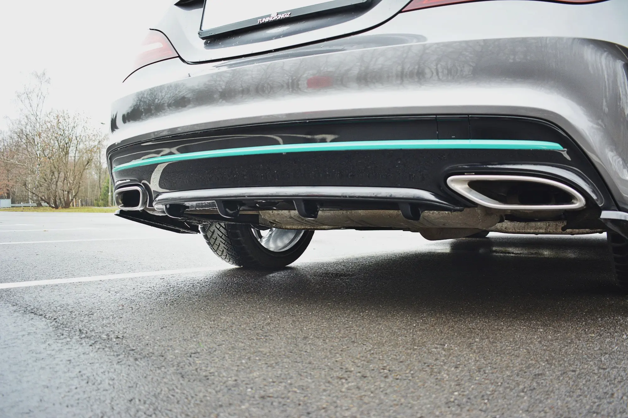 Diffuser Mercedes-Benz CLA (C117) AMG-Line facelift 2017 - 2019 | Glossy Black Edition