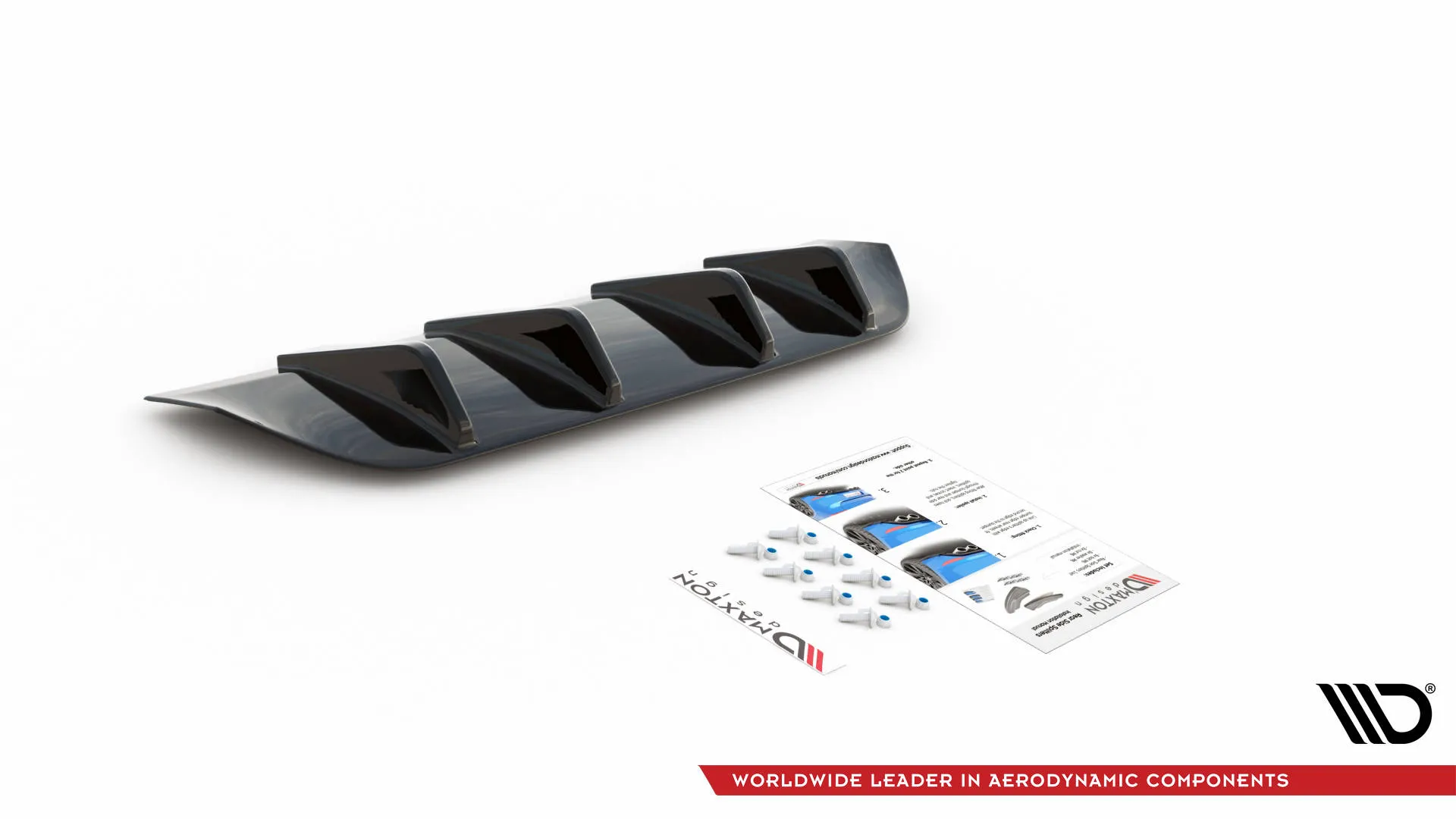 Diffuser Mercedes-Benz Glc Coupe (C253) AMG-Line 2016 - 2023 | Glossy Black Edition – bilde 2