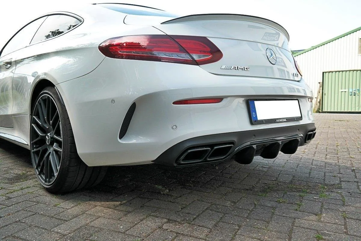 Diffuser Mercedes C-class C205 63AMG 2016-2018 | Glossy Black Edition