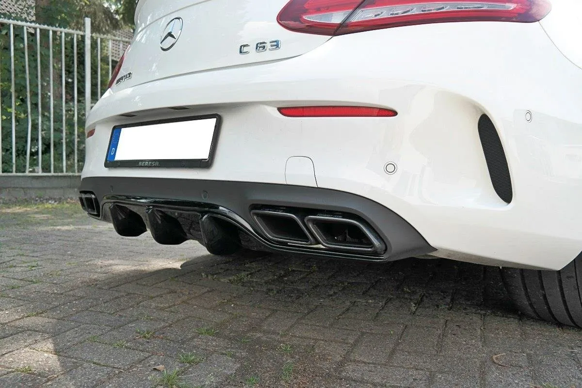 Diffuser Mercedes C-class C205 63AMG 2016-2018 | Glossy Black Edition – bilde 2