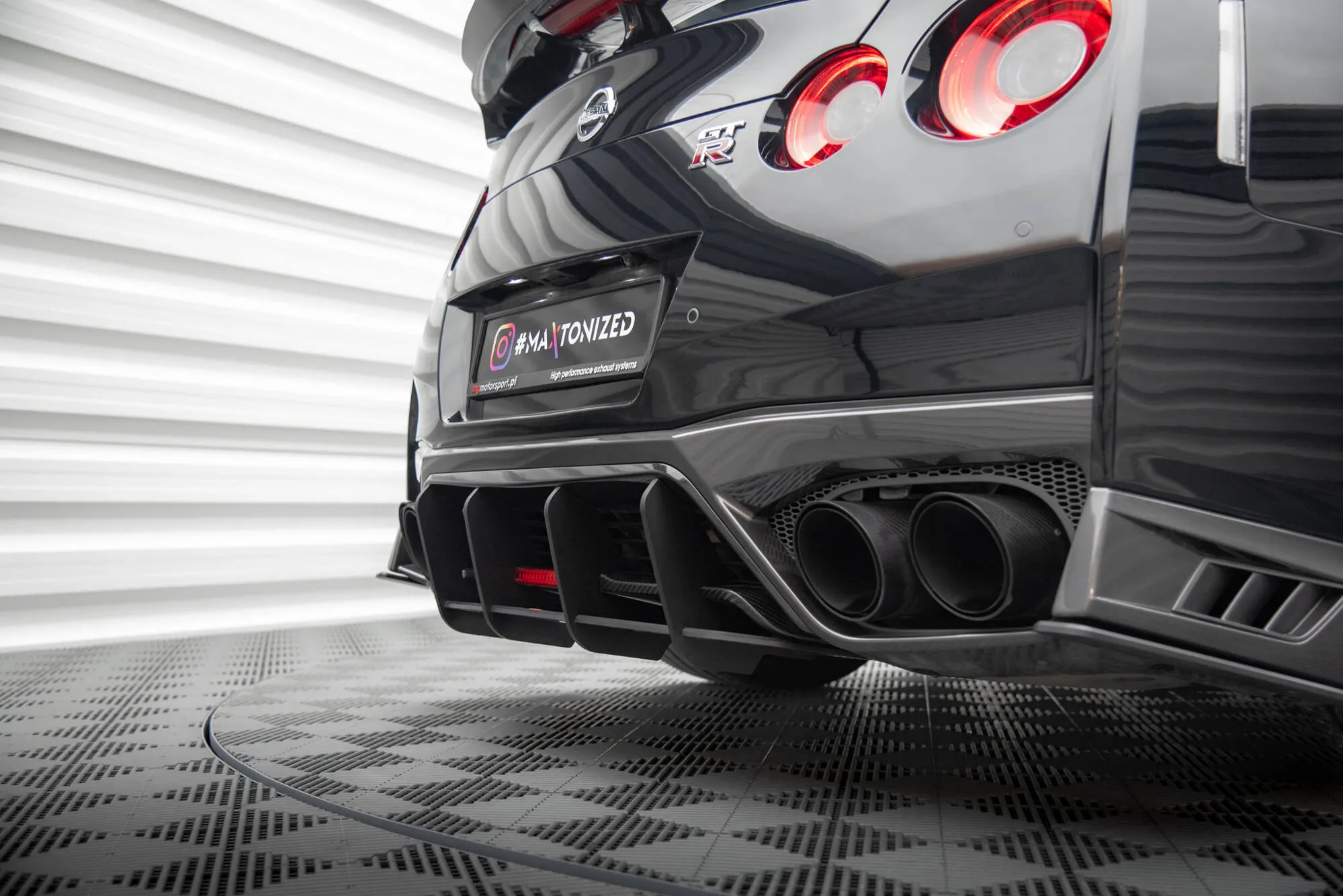 Diffuser Nissan Gtr R35 facelift 2016 - 2022 | Street Pro Black Edition – bilde 2