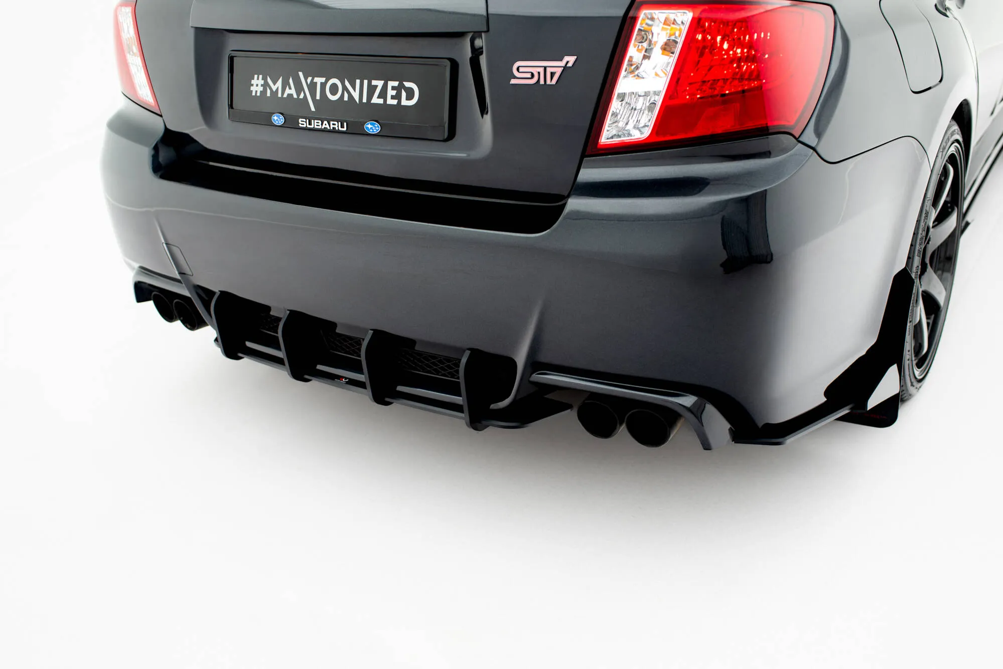 Diffuser Subaru Impreza WRX STI III Facelift 2010 - 2014 | Street Pro Black Edition – bilde 2
