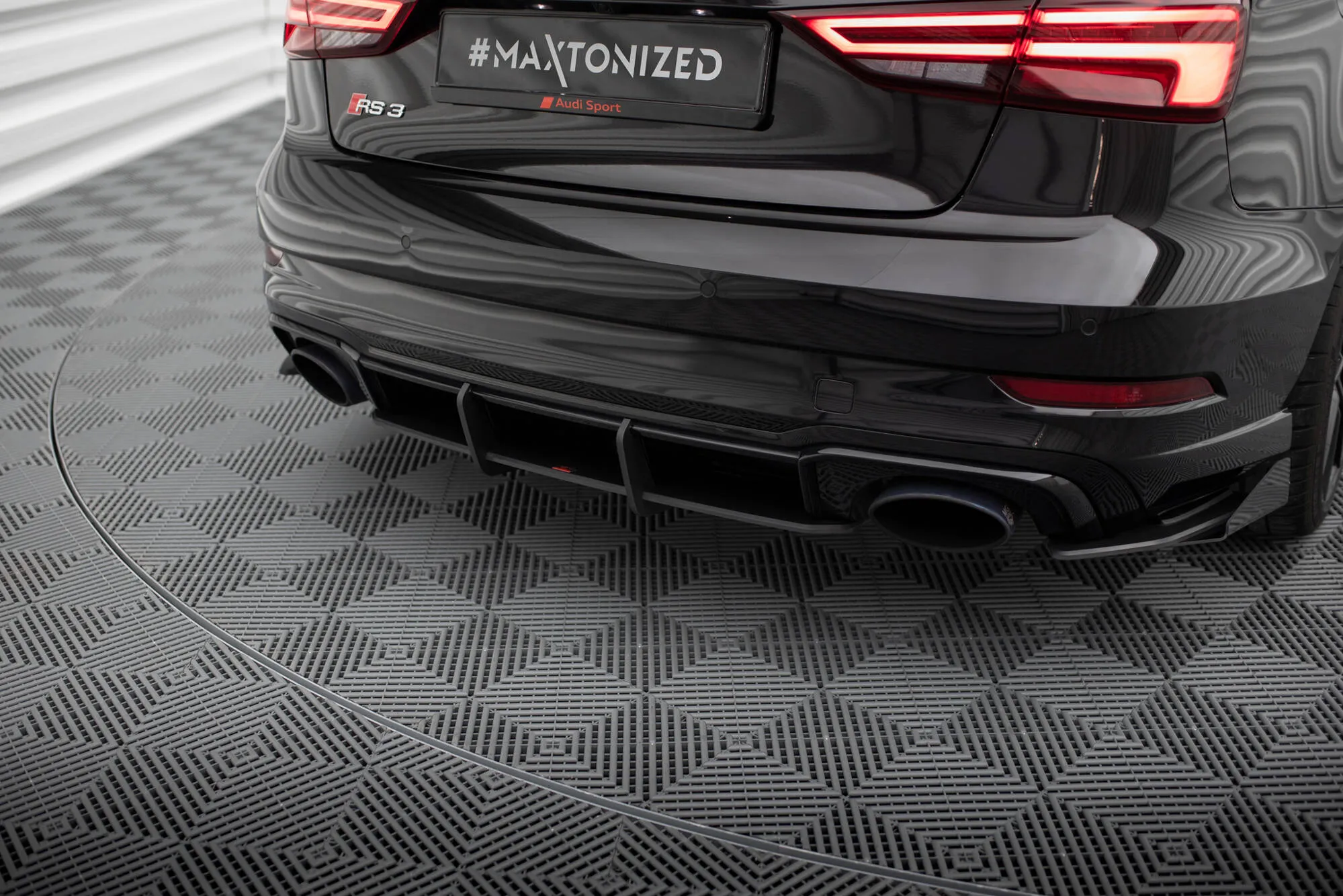Diffuser V.1 Audi RS3 Sedan (8V) facelift 2017 - 2020 | Street Pro Black Edition