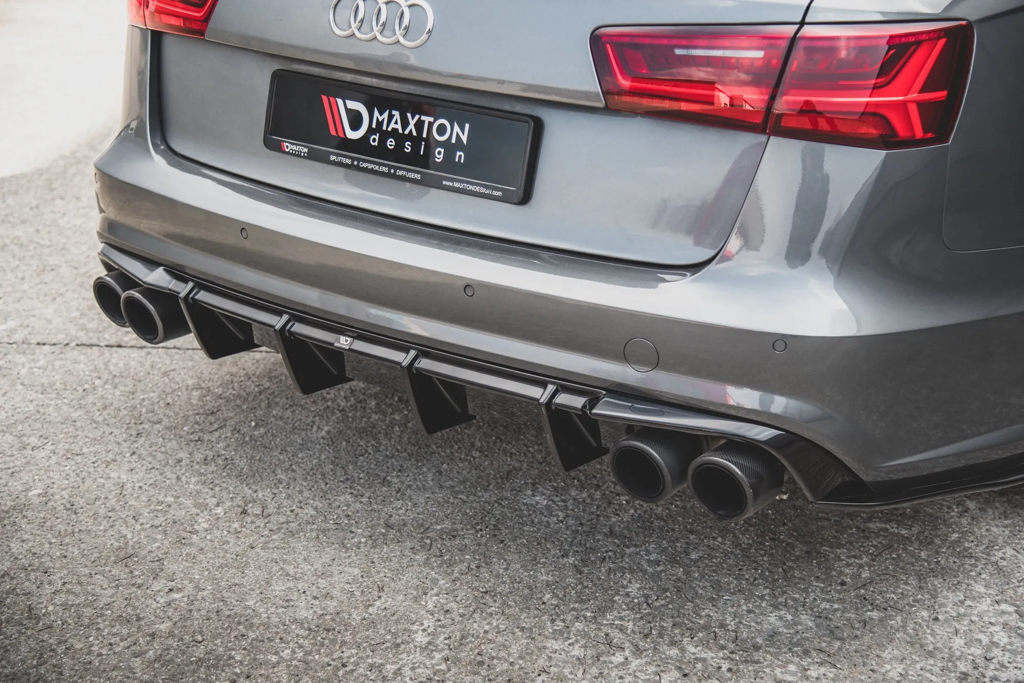 Diffuser V.1 Audi S6 C7 2015-2017 (Facelift) | Glossy Black Edition – bilde 7