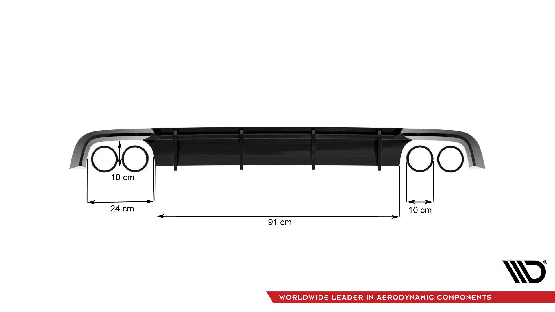 Diffuser V.1 Audi S6 C7 2015-2017 (Facelift) | Glossy Black Edition – bilde 8