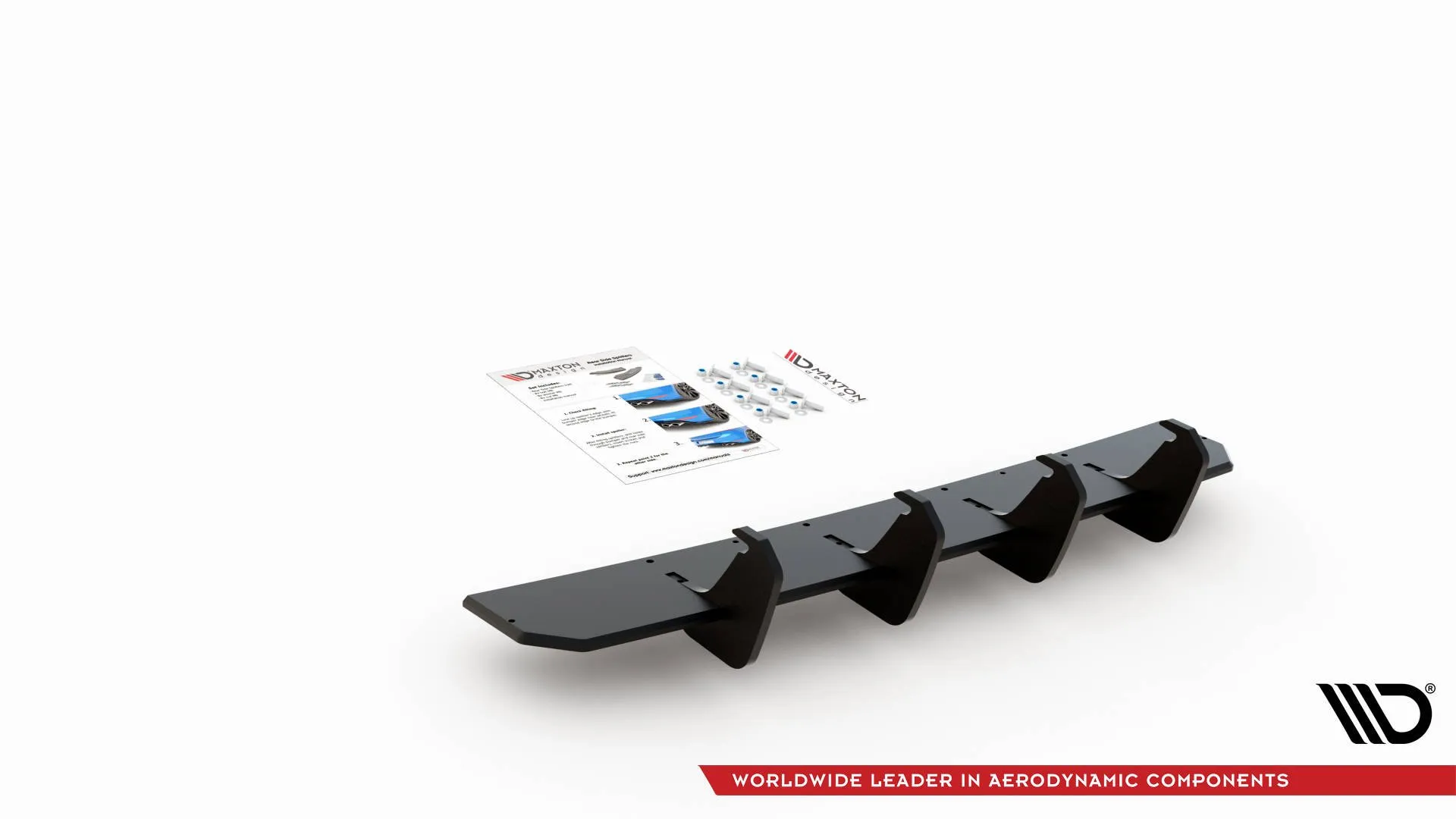 Diffuser V.1 VW Golf VIII GTI Clubsport 2020-> | Street Pro Black Edition – bilde 4