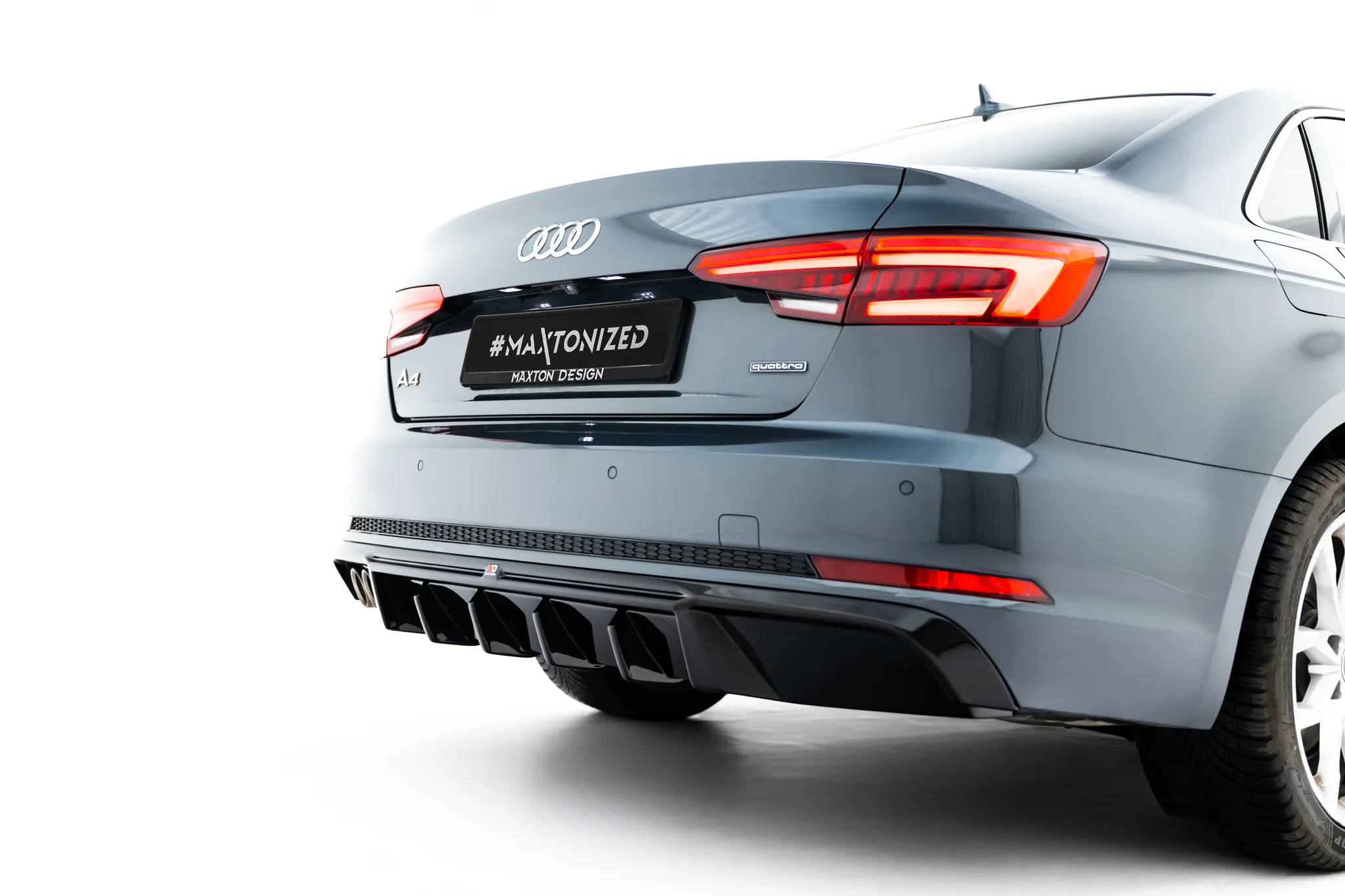 Diffuser V.2 Audi A4 B9 2015 - 2019 | Glossy Black Edition – bilde 6