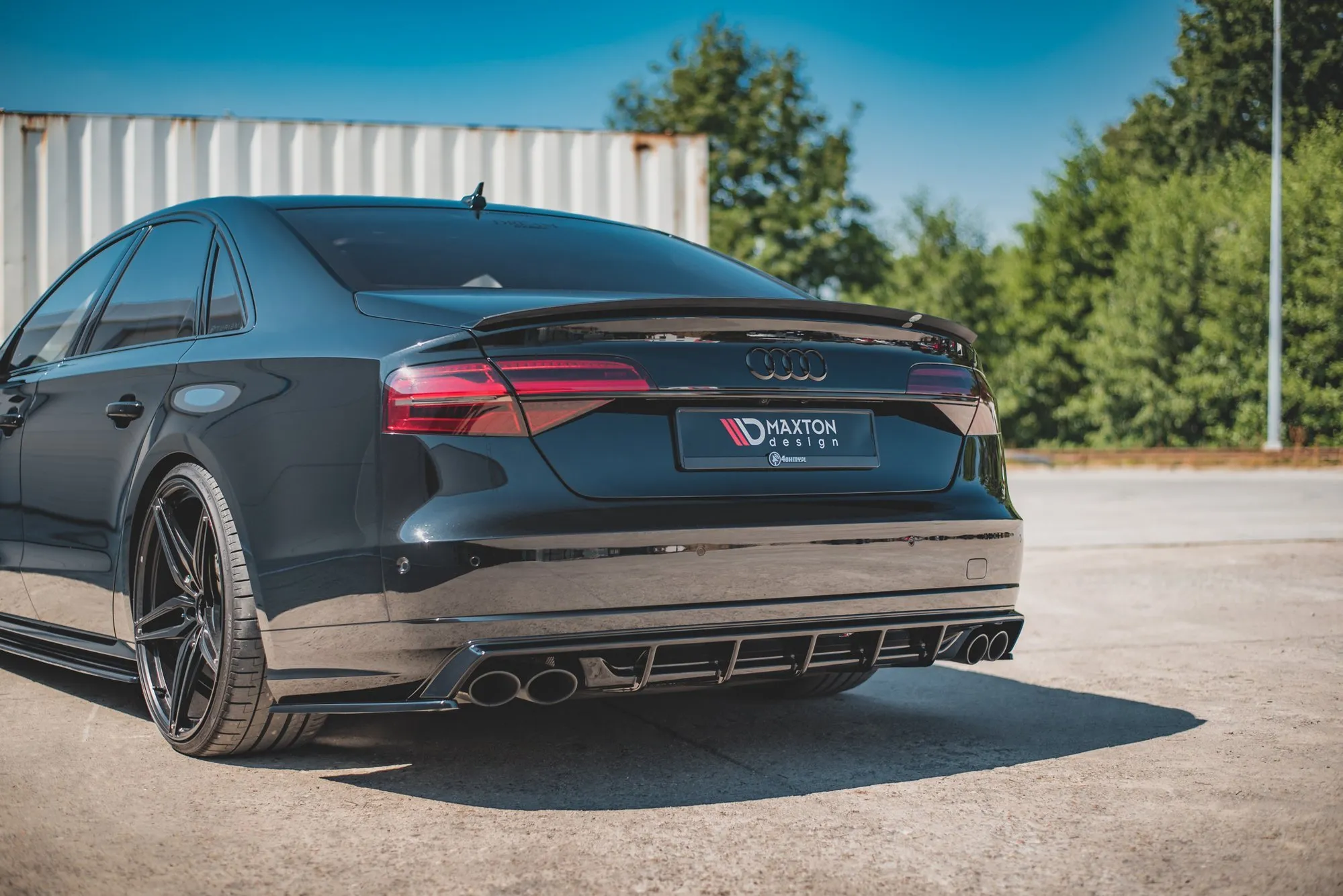 Diffuser V.2 Audi S8 D4 2015-2017 (Facelift) | Glossy Black Edition – bilde 4