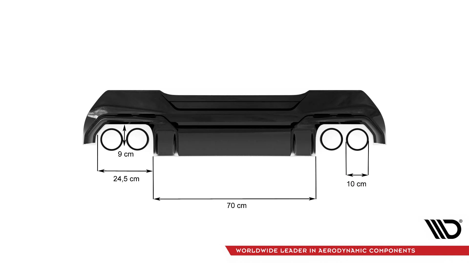 Diffuser V.2 BMW 1 (F40) M-Pack / BMW M135i (F40) 2019 - 2024 | Glossy Black Edition – bilde 9