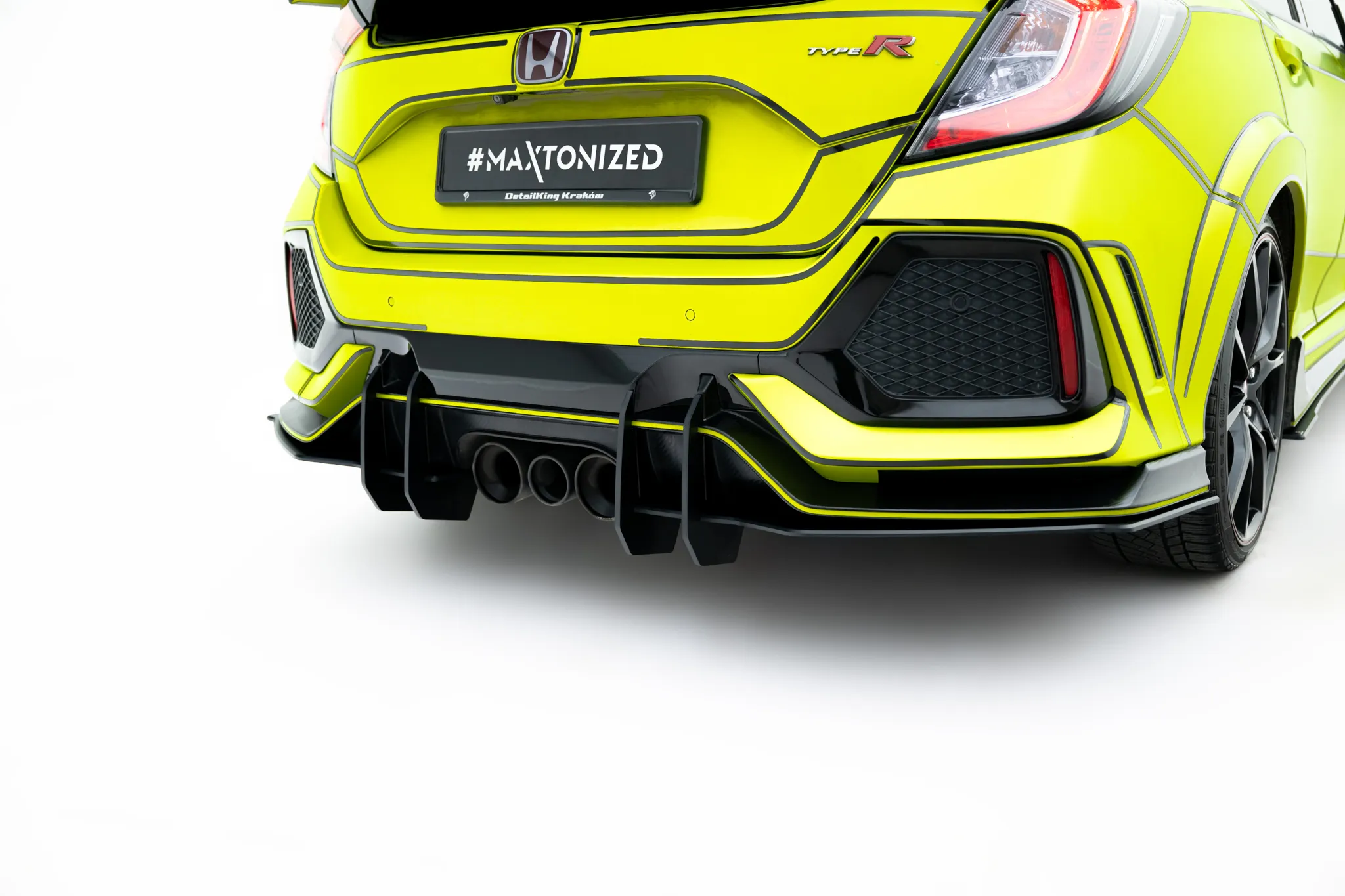 Diffuser V.2 Honda Civic X Type-R 2017-> | Street Pro Black Edition – bilde 5