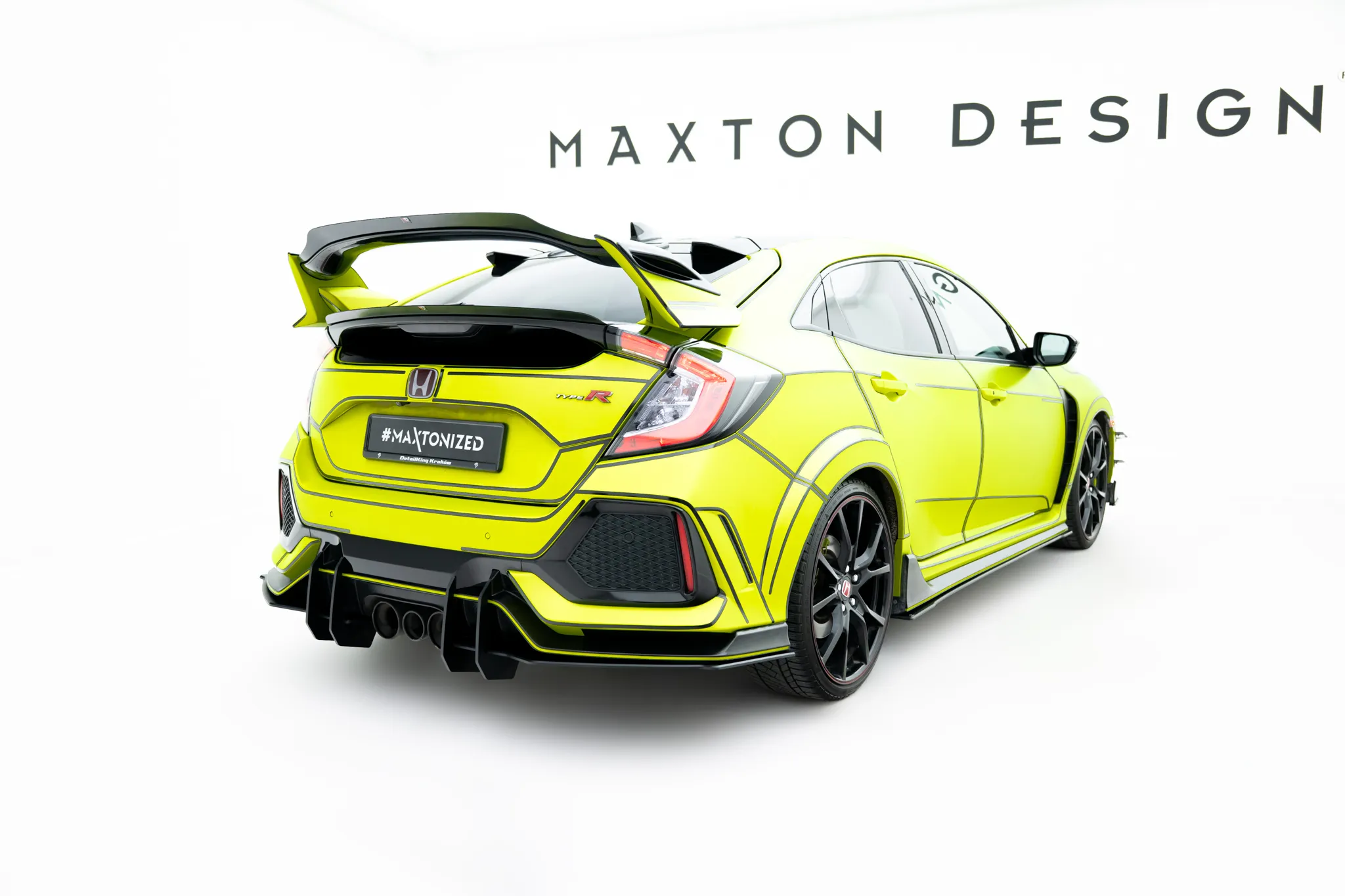 Diffuser V.2 Honda Civic X Type-R 2017-> | Street Pro Black Edition – bilde 6